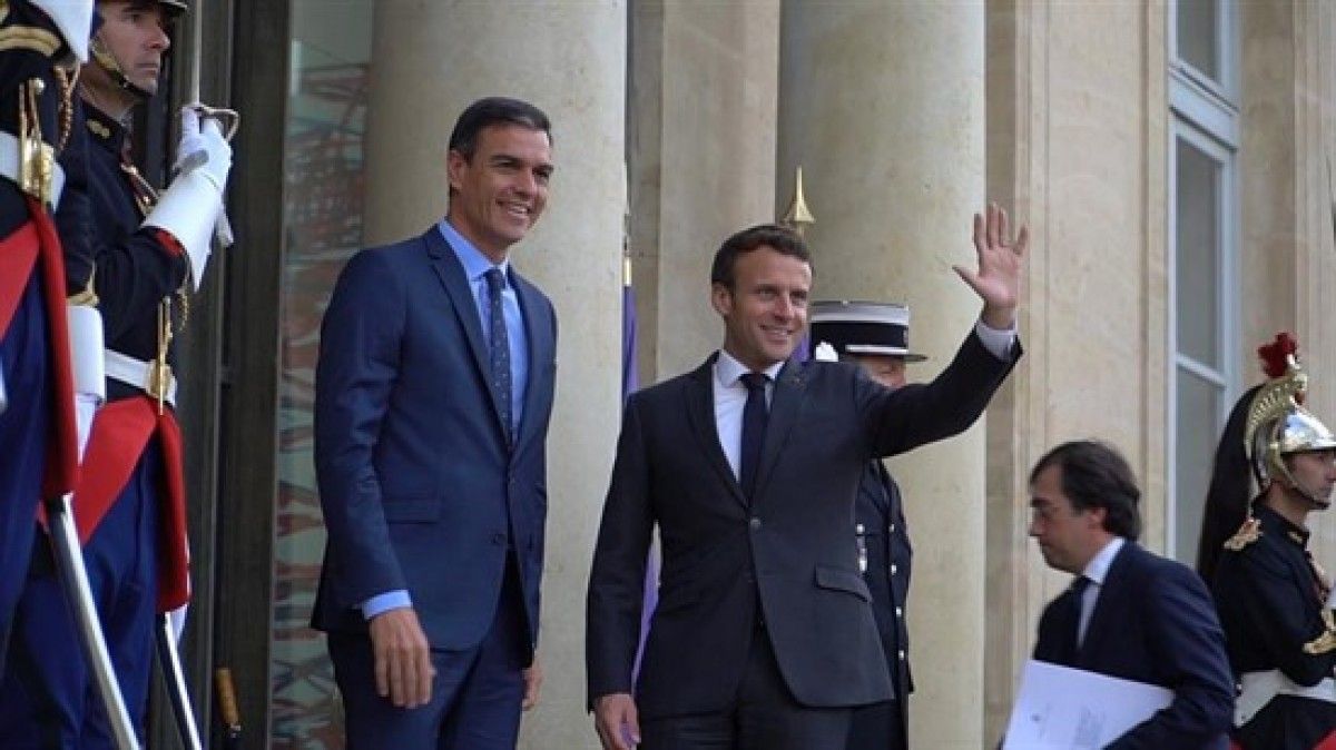 Sánchez i Macron a les portes de l'Elisi el 27 de maig passat. 