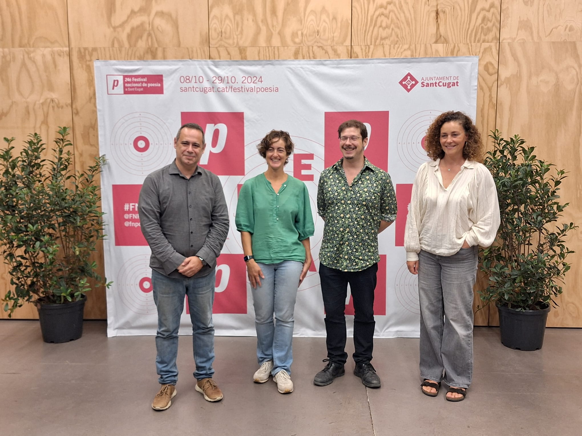 La roda de premsa de presentació del Festival de Poesia Sant Cugat d'aquest dijous