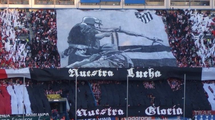 La coreografia d'inspiració nazi realitzada pel Frente Atlético al Vicente Calderón el 2009