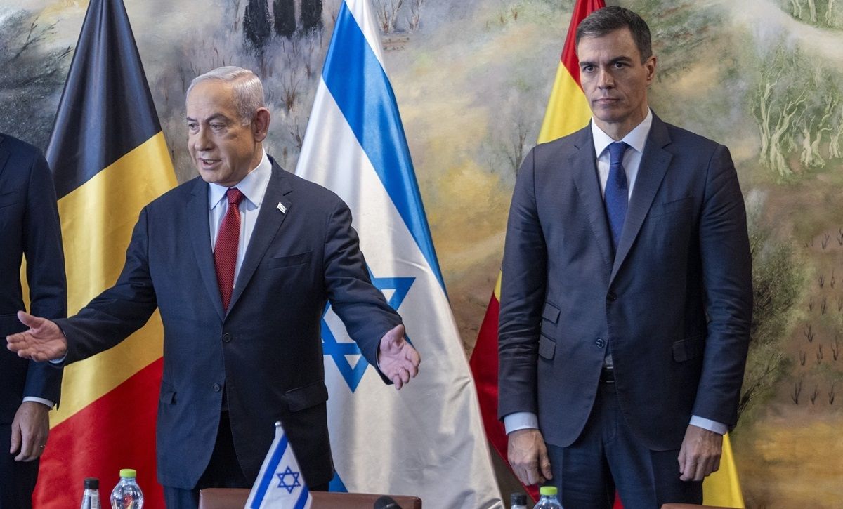 Benjamin Netanyahu i Pedro Sánchez, en imatge d'arxiu