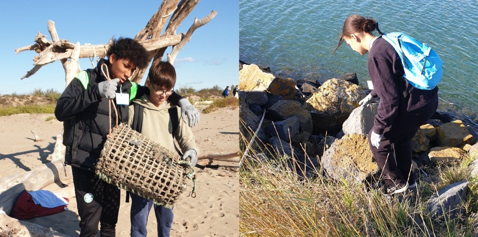 Acció de recollida de residus del projecte Let's Clean Up Europa en un espai natural d'Occitània