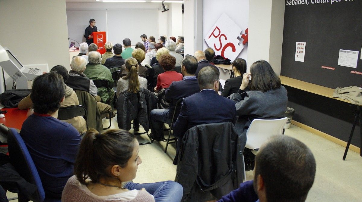 L'assemblea del PSC de Sabadell, en una imatge d'arxiu.