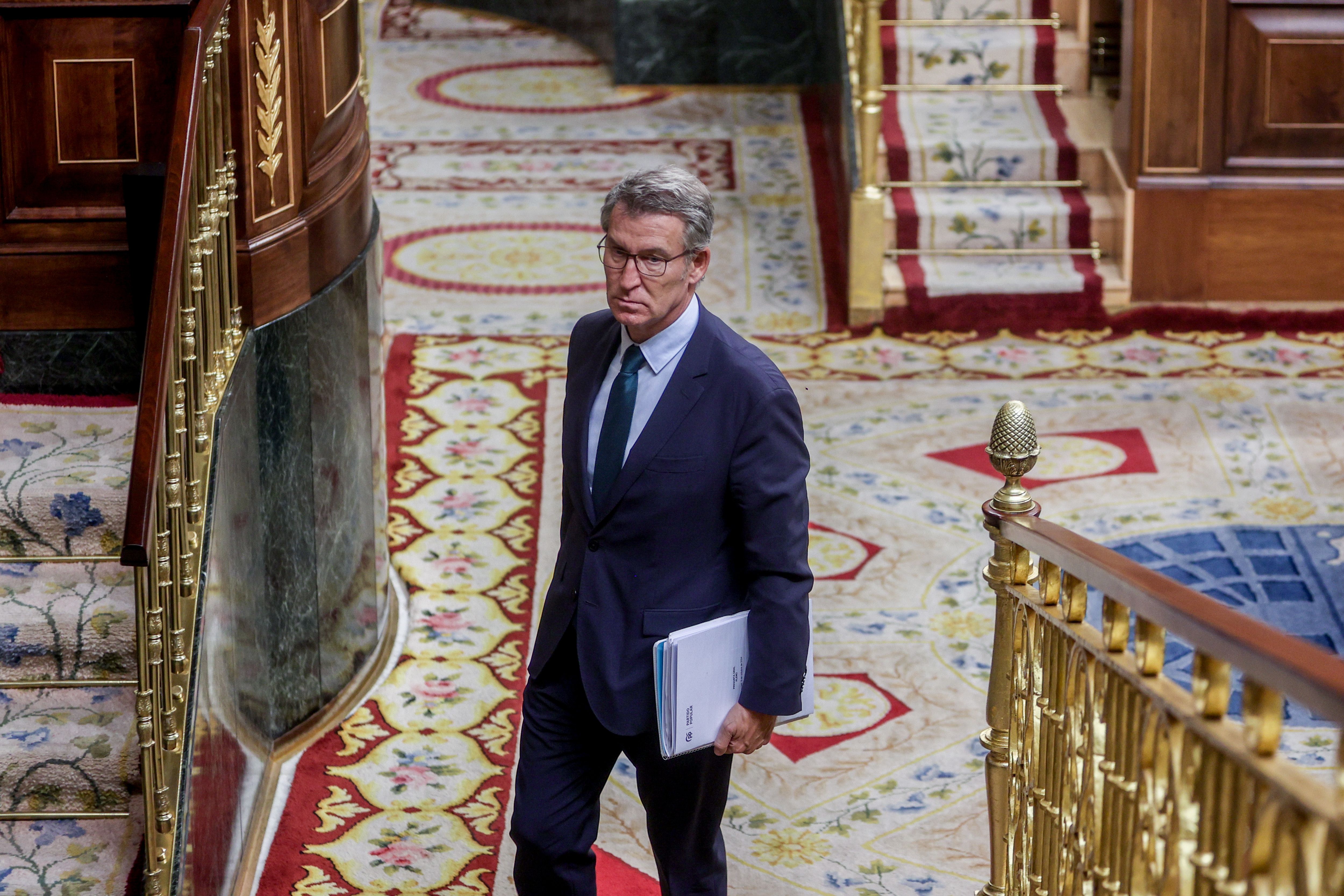 Alberto Núñez Feijóo, aquest dimecres al Congrés.