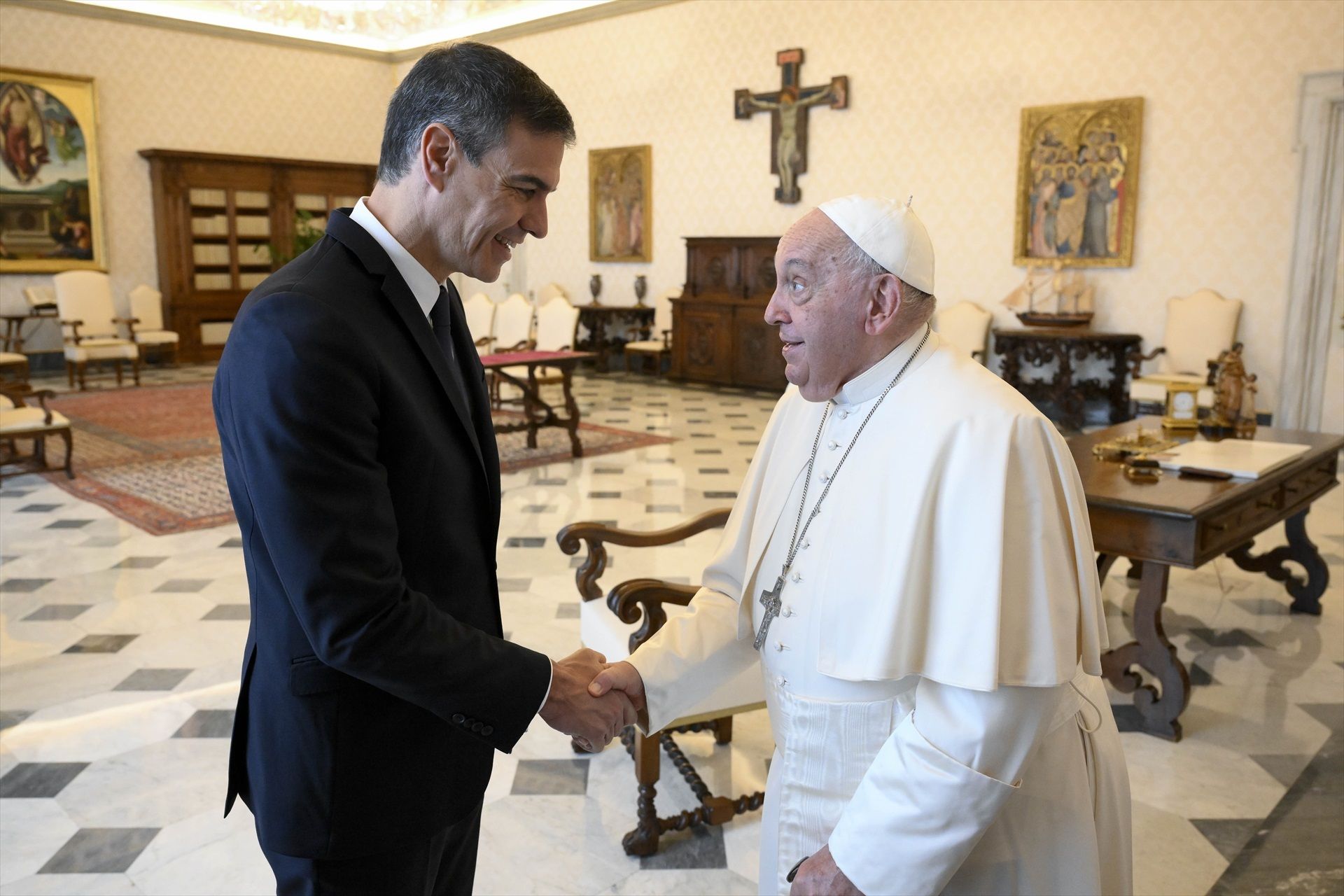 Pedro Sánchez s'ha reunit aquest divendres amb el Papa Francesc.