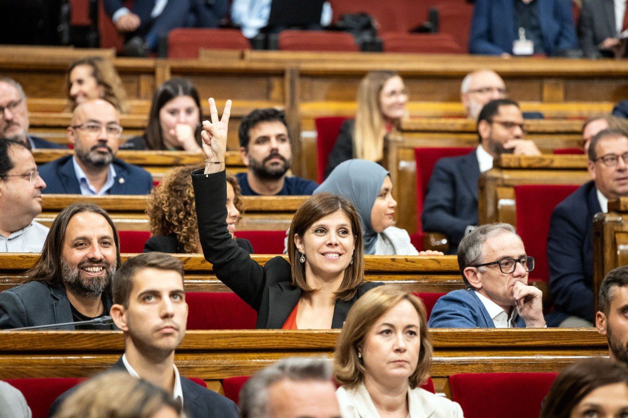 Marta Vilalta (ERC), en les votacions del debat de política general al Parlament