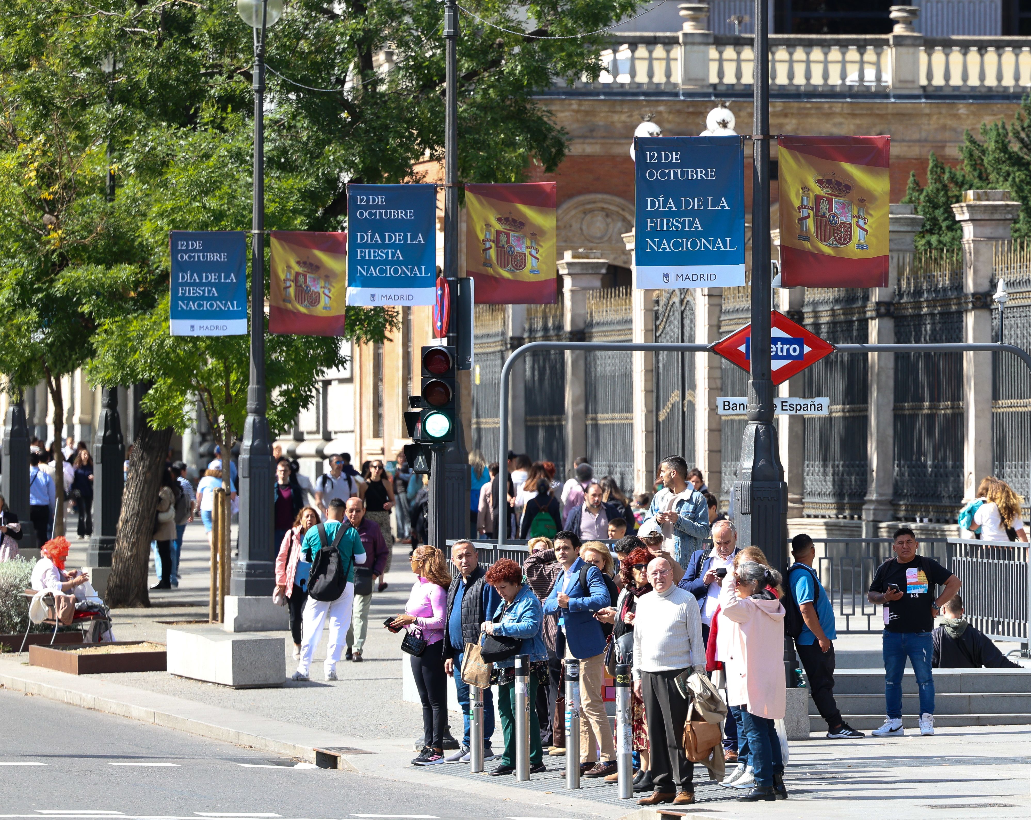 Preparatius de la desfilada del 12 d'Octubre a Madrid.