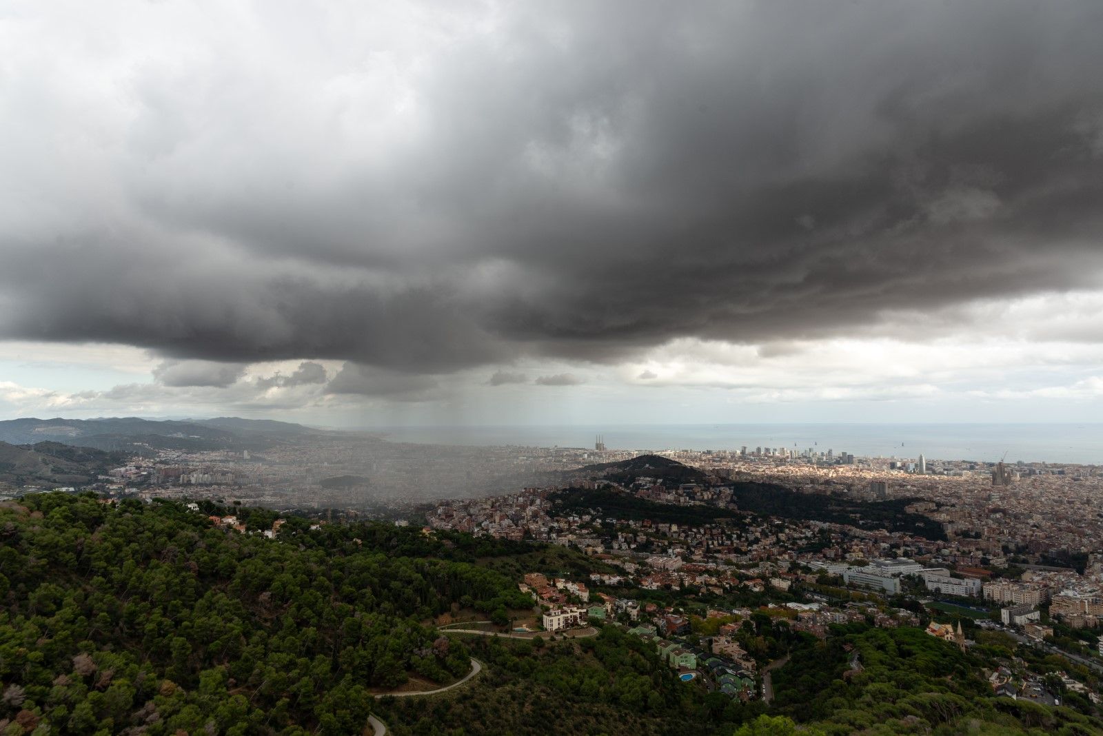 Núvols de pluja a Barcelona