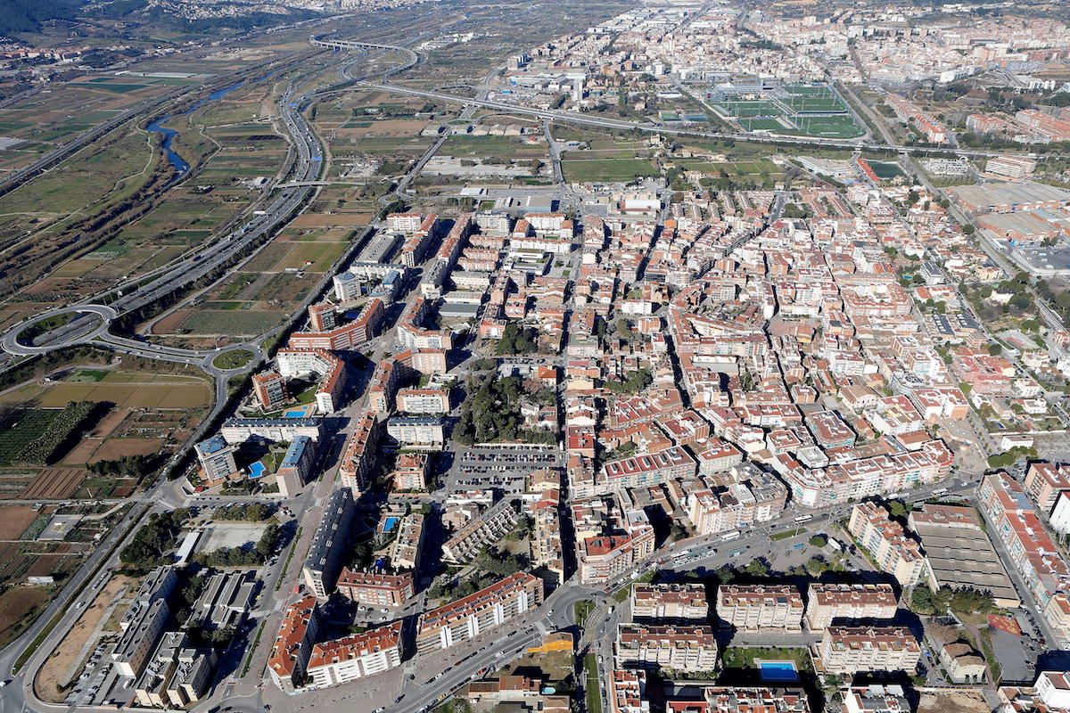 Una imatge des de l'aire de Sant Joan Despí