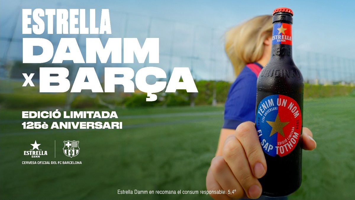 La cervesa Estrella Damm pel 125è aniversari del Barça