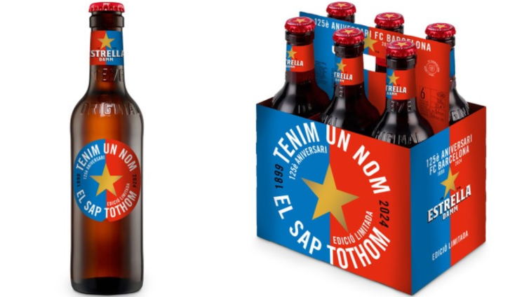 La cervesa Estrella Damm pel 125è aniversari del Barça