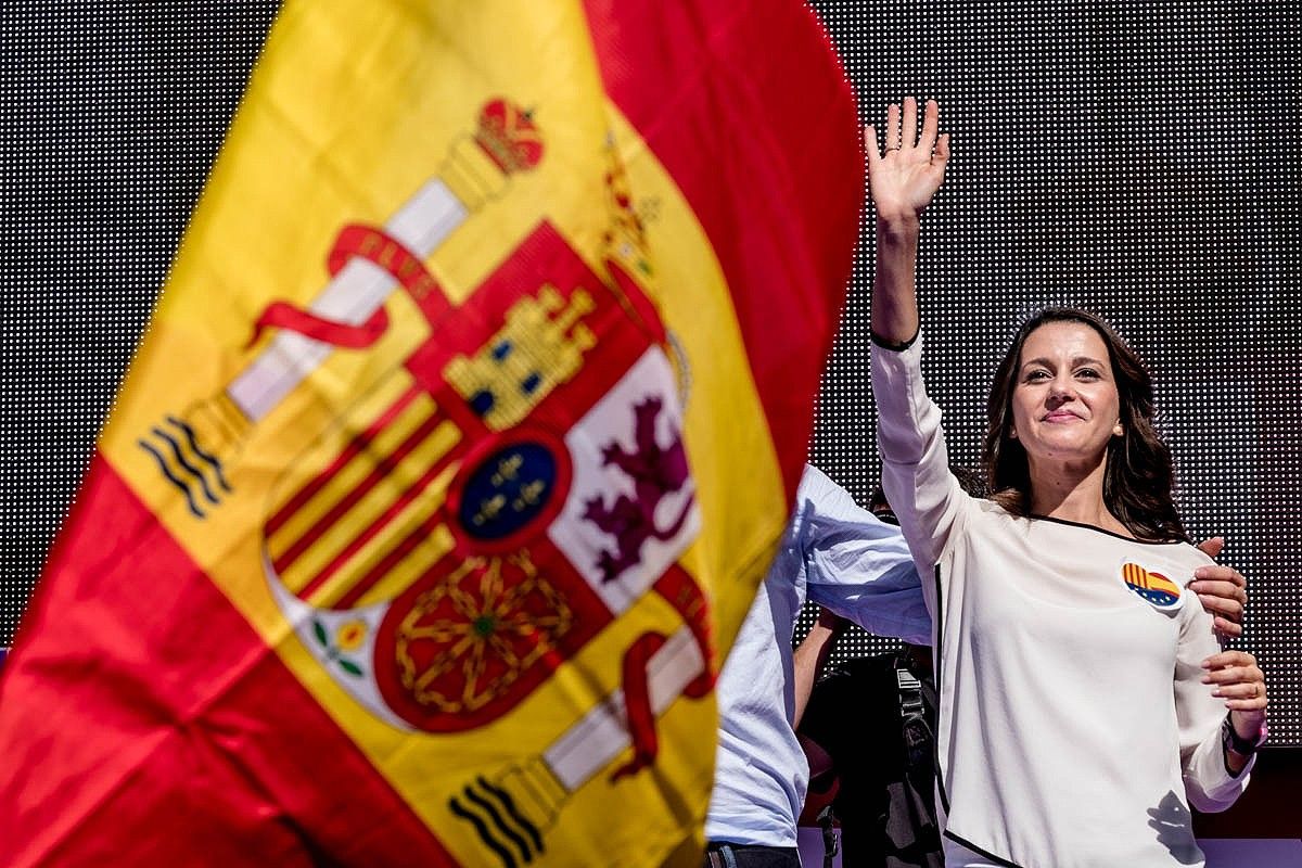 Inés Arrimadas a la manifestació per la unitat d'Espanya a Barcelona