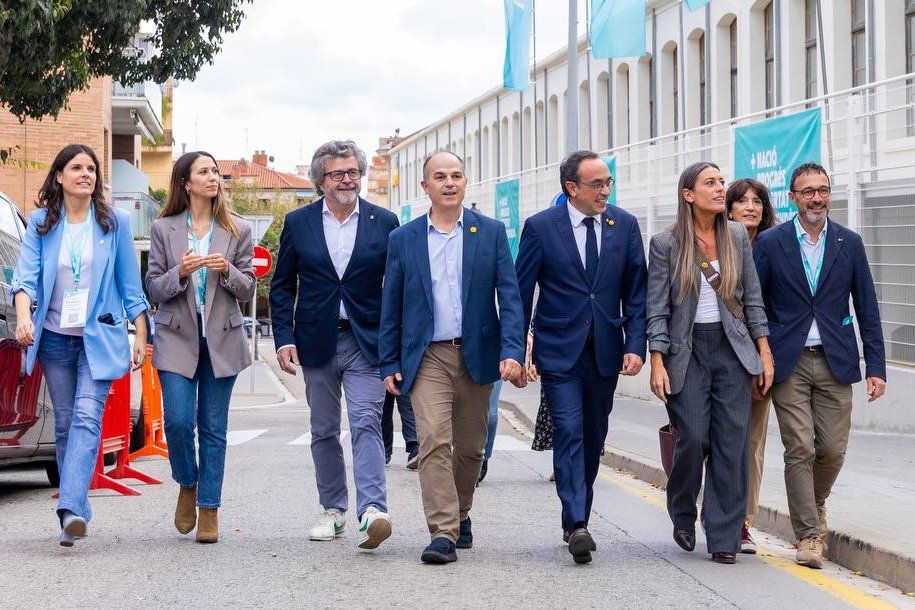 La futura direcció de Junts, abans d'entrar al Congrés.