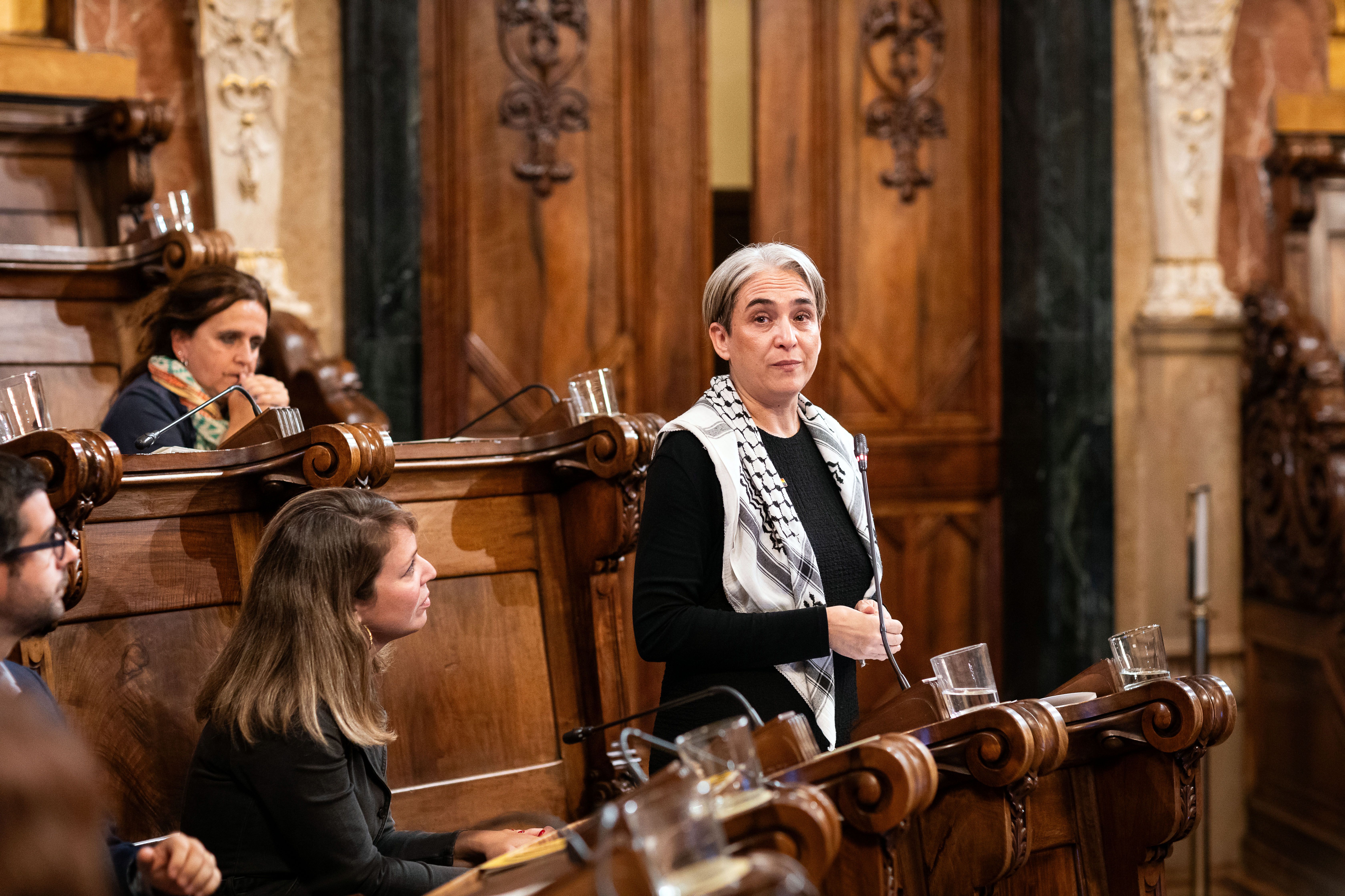 Ada Colau, en l'últim ple a l'Ajuntament de Barcelona.