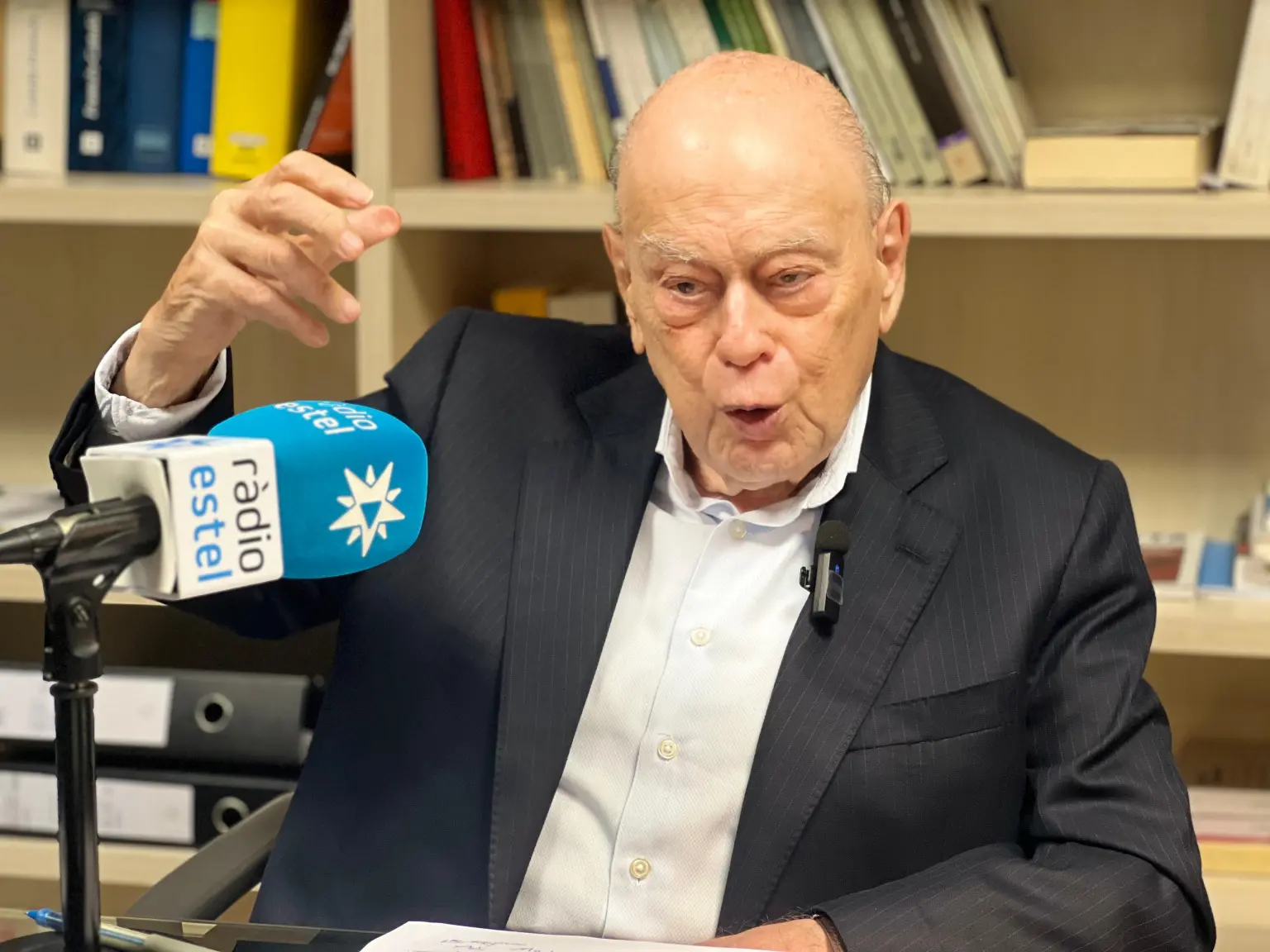 Jordi Pujol, durant l'entrevista.