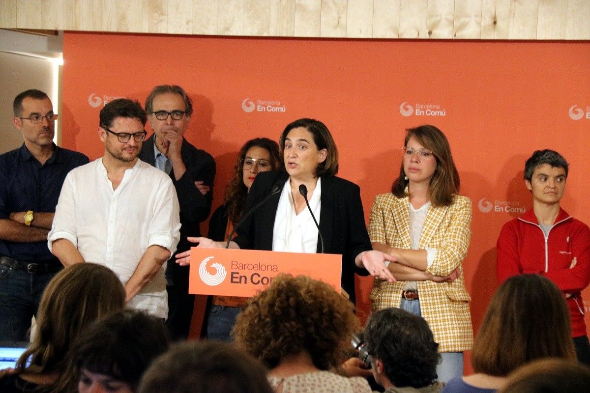 Ada Colau, en la presentació dels resultats de la consulta de Barcelona en Comú