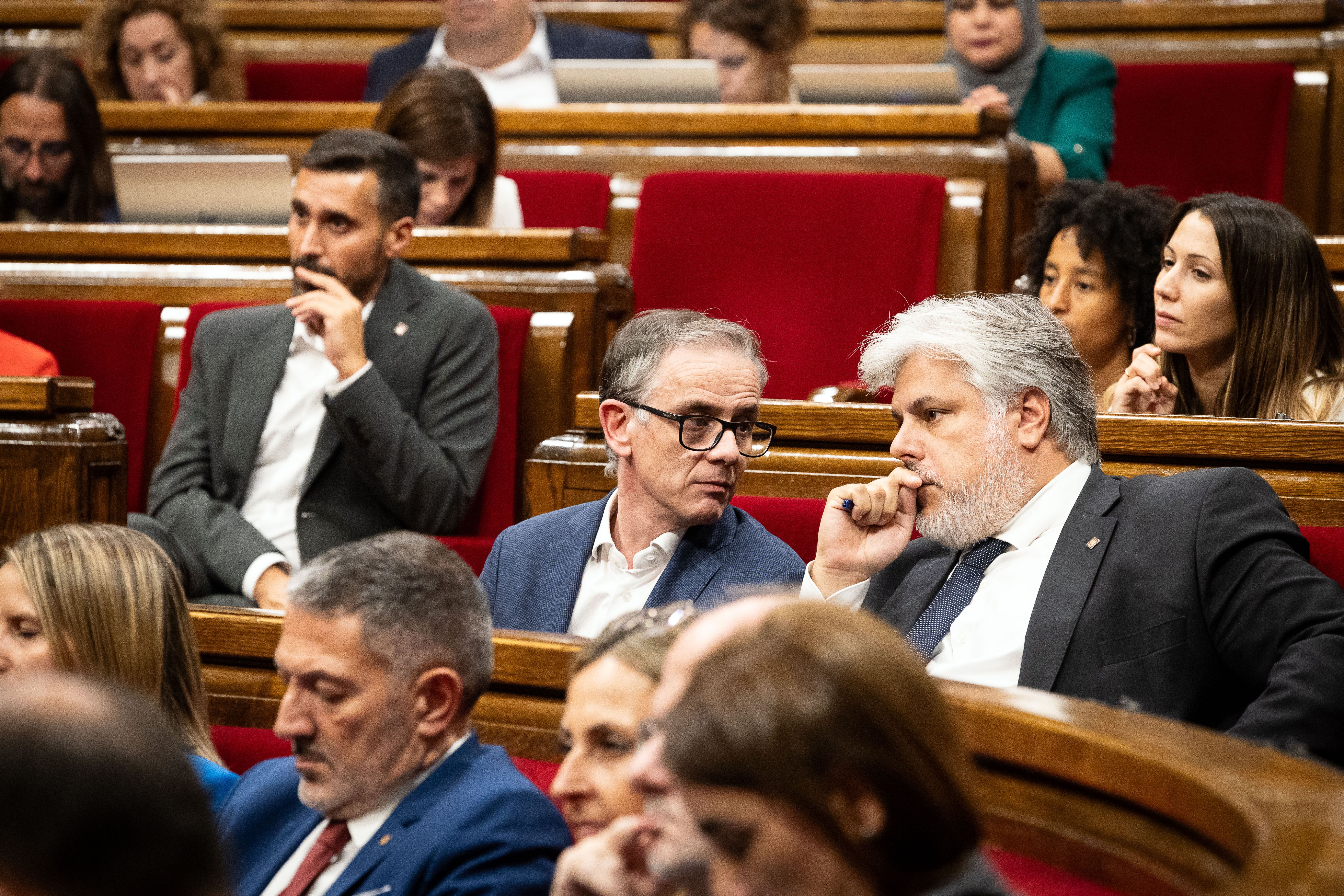 Josep Maria Jové i Albert Batet, al Parlament.