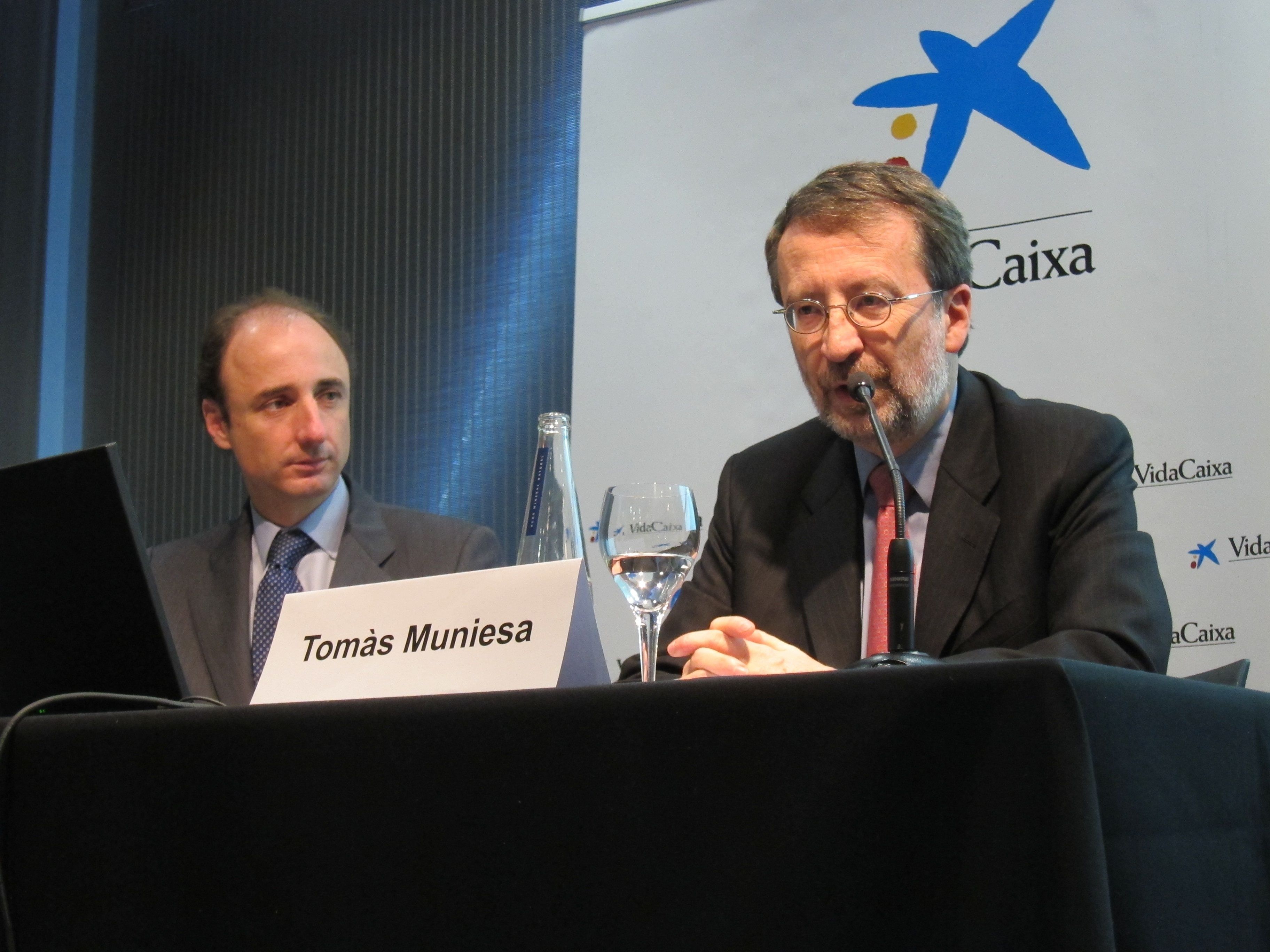 Tomàs Muniesa, a la dreta, nou president de CaixaBank.