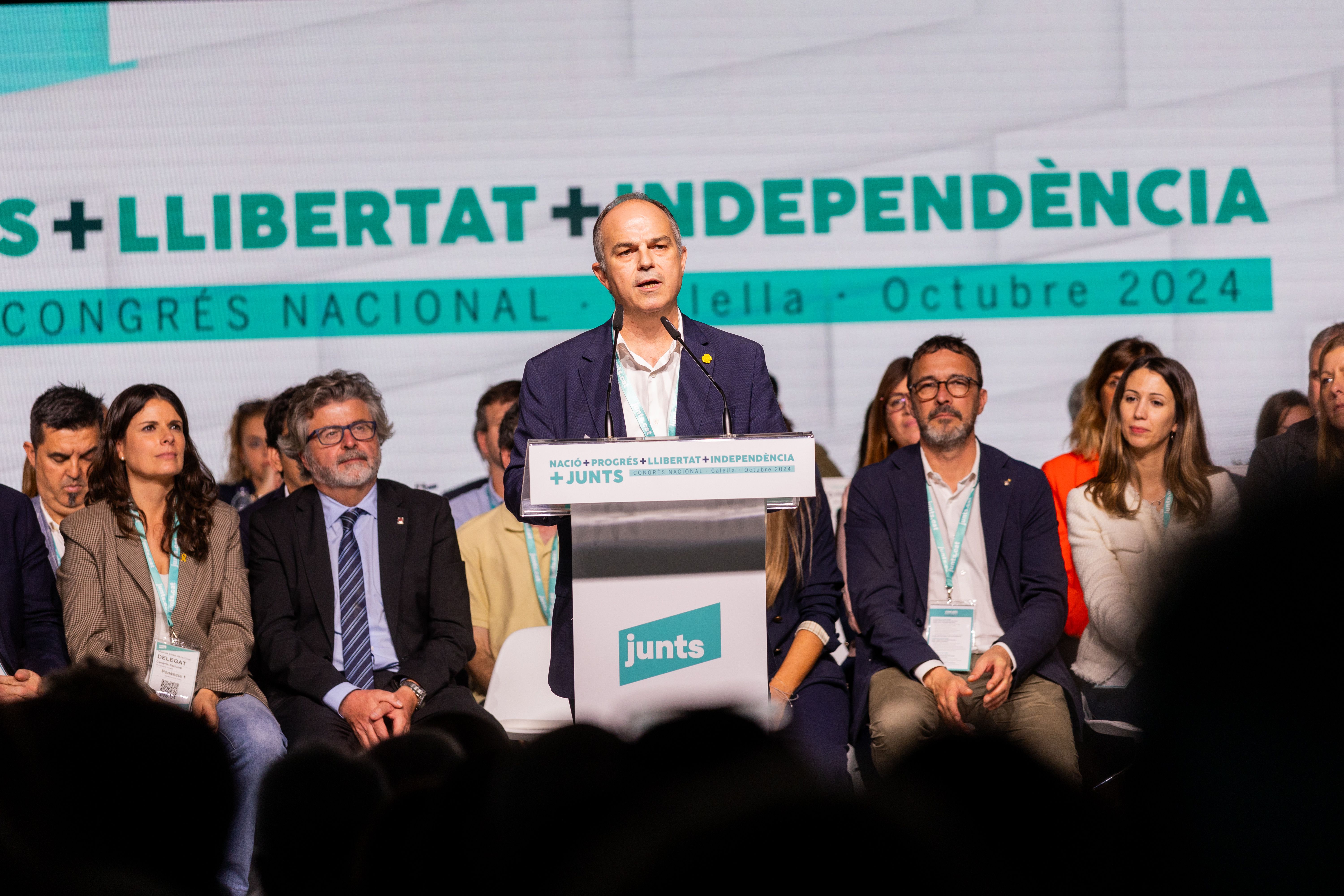 Jordi Turull, en la clausura del congrés de Junts.