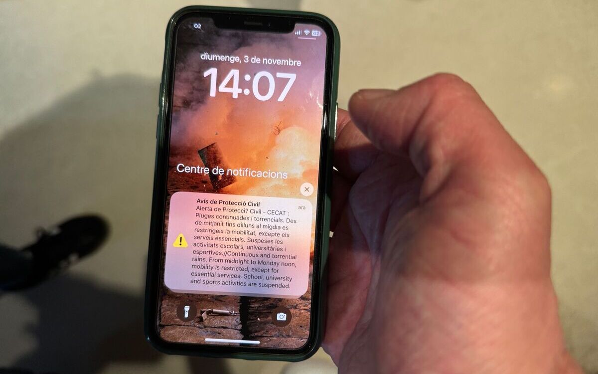 L'avís de Protecció Civil rebut per la població de la meitat sud de Catalunya