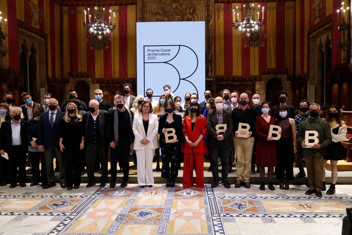 Foto de família dels Premis Ciutat de Barcelona 2021