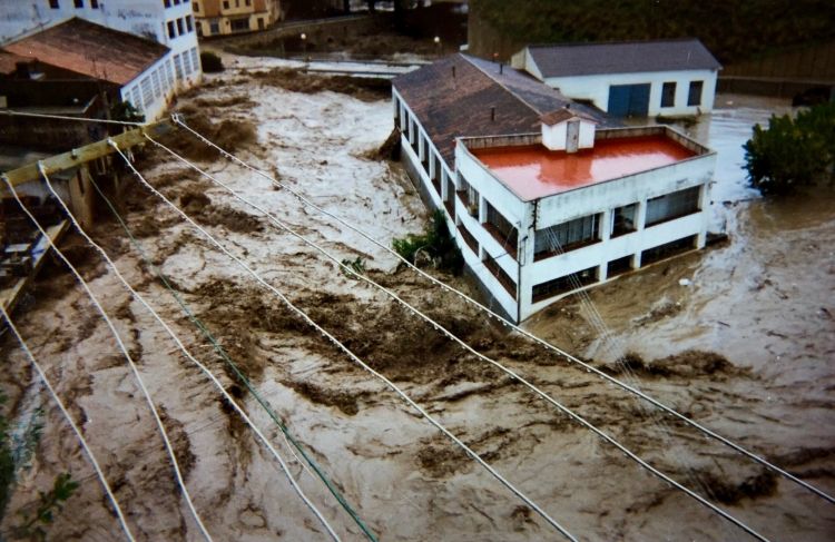 Desbordament del riu Congost a Aiguafreda l'octubre de 1994