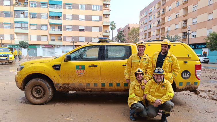 Els quatre membres de l'ADF Garrotxa a Picanya