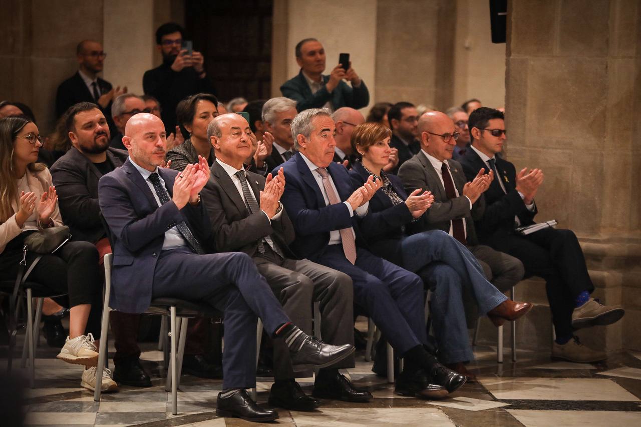 El delegat del govern espanyol, el president del TSJC i el fiscal el cap a Catalunya, aquest dijous a Palau