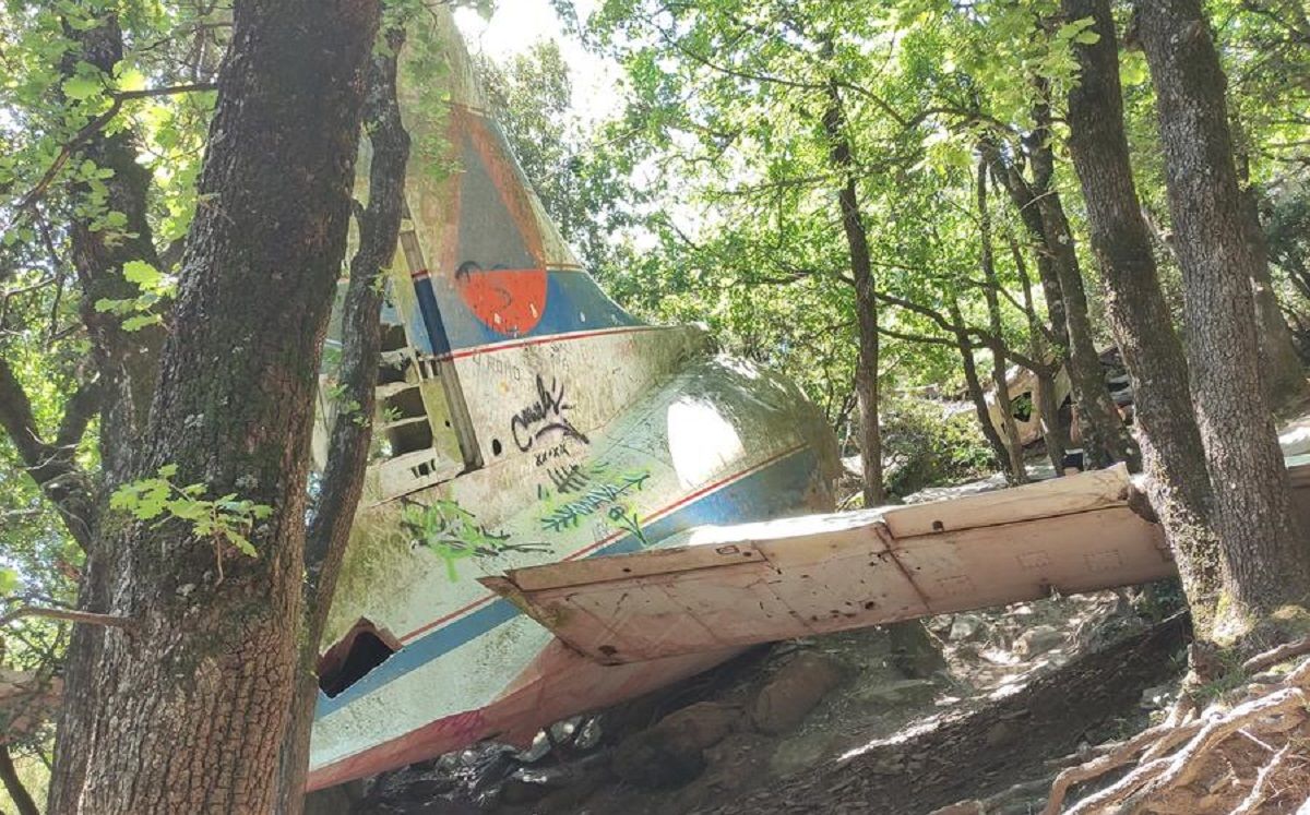 L'avió accidentat prop de Requesens