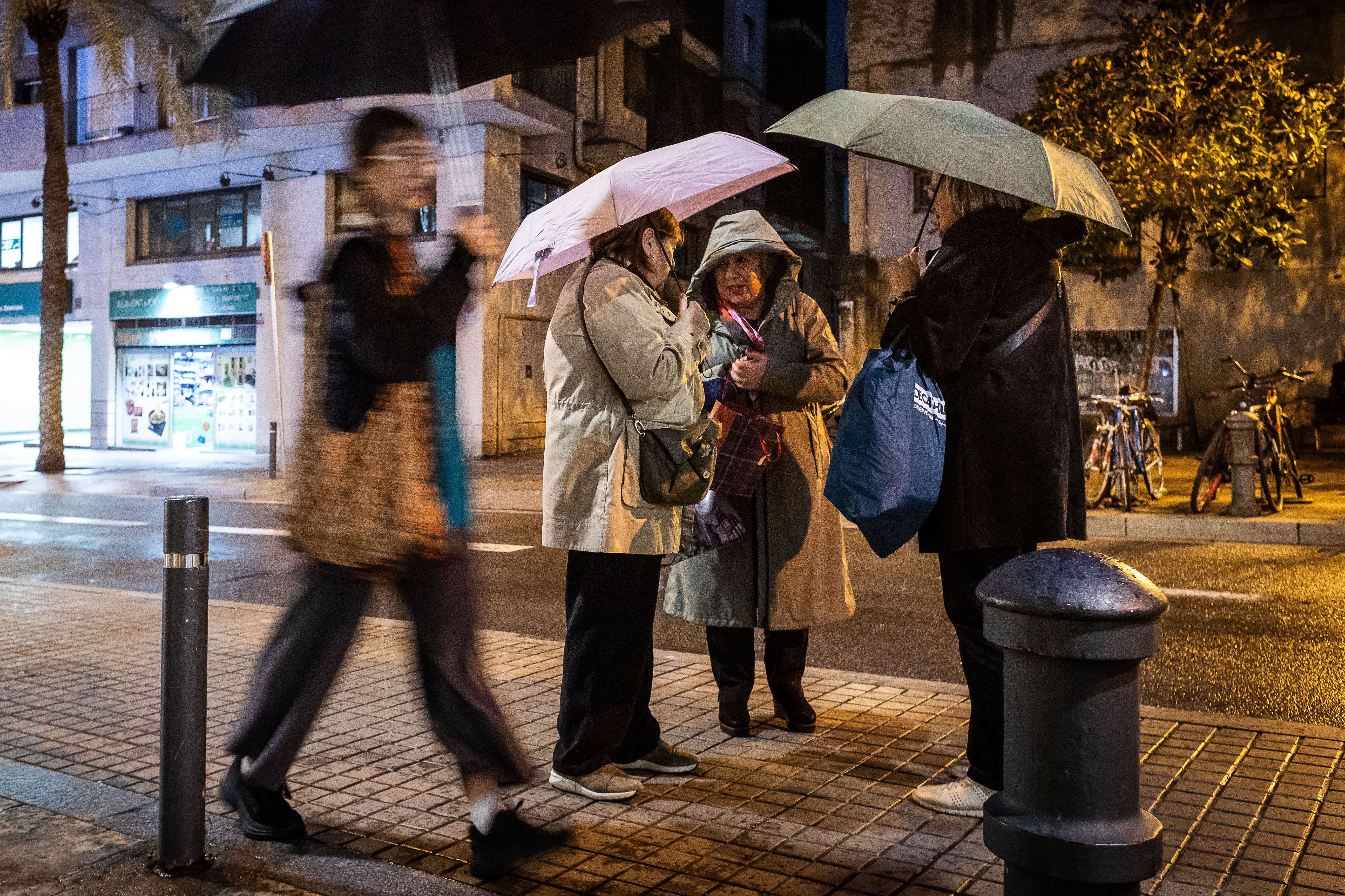 Pluja al centre de Barcelona