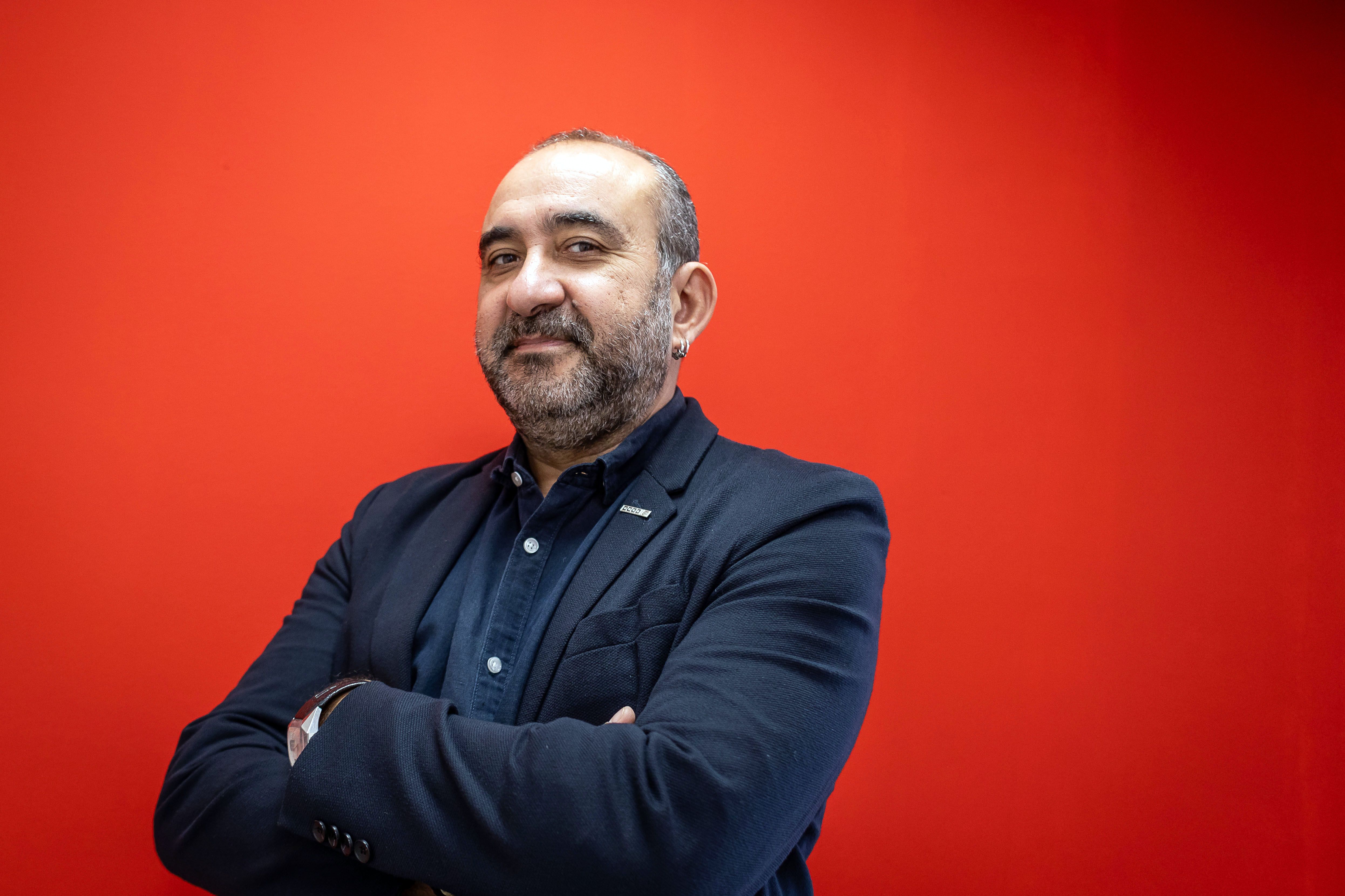 Javier Pacheco, fotografiat a la seu de CCOO, a Barcelona.