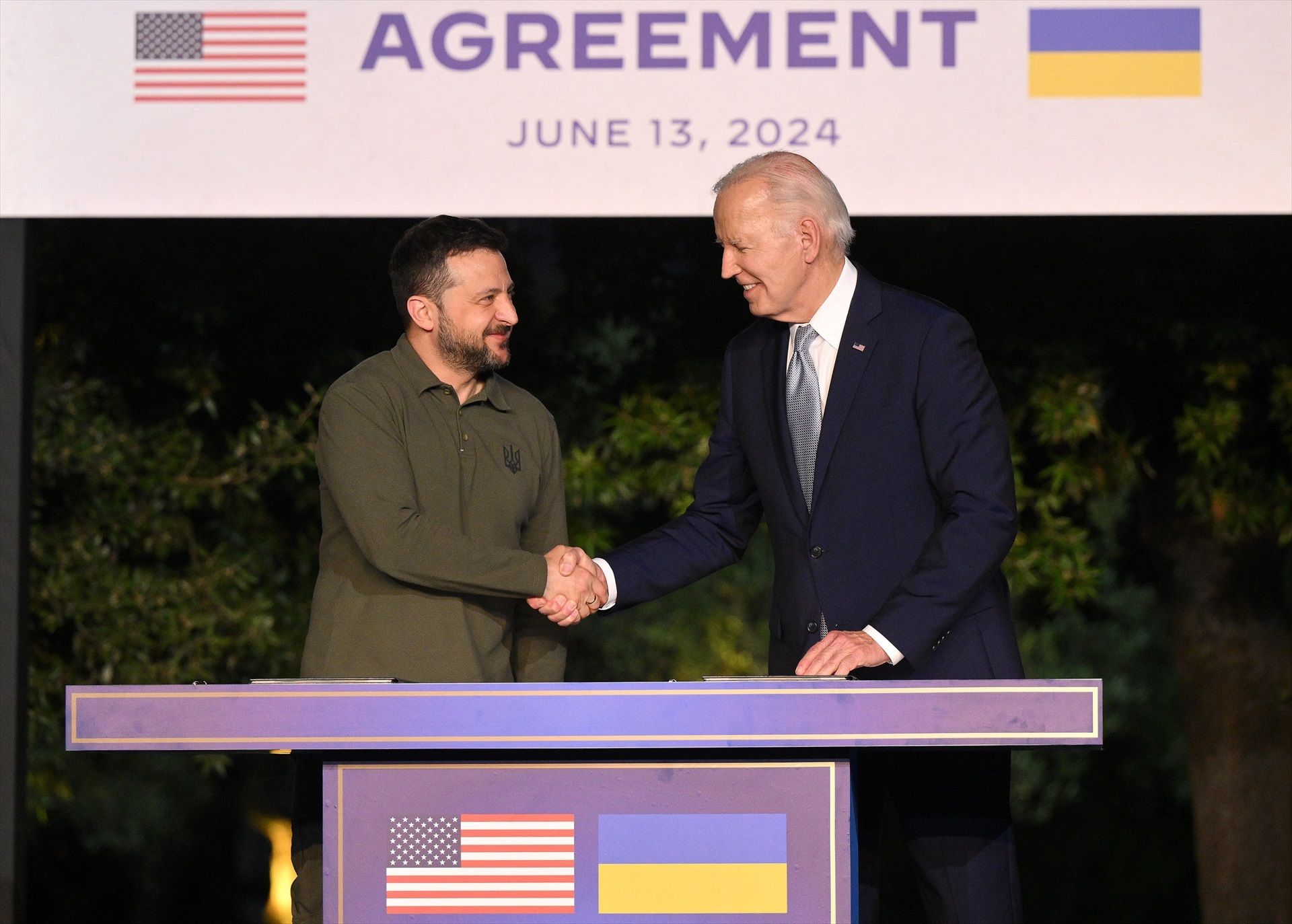 Biden i Zelenski, en una imatge del juny d'aquest 2024