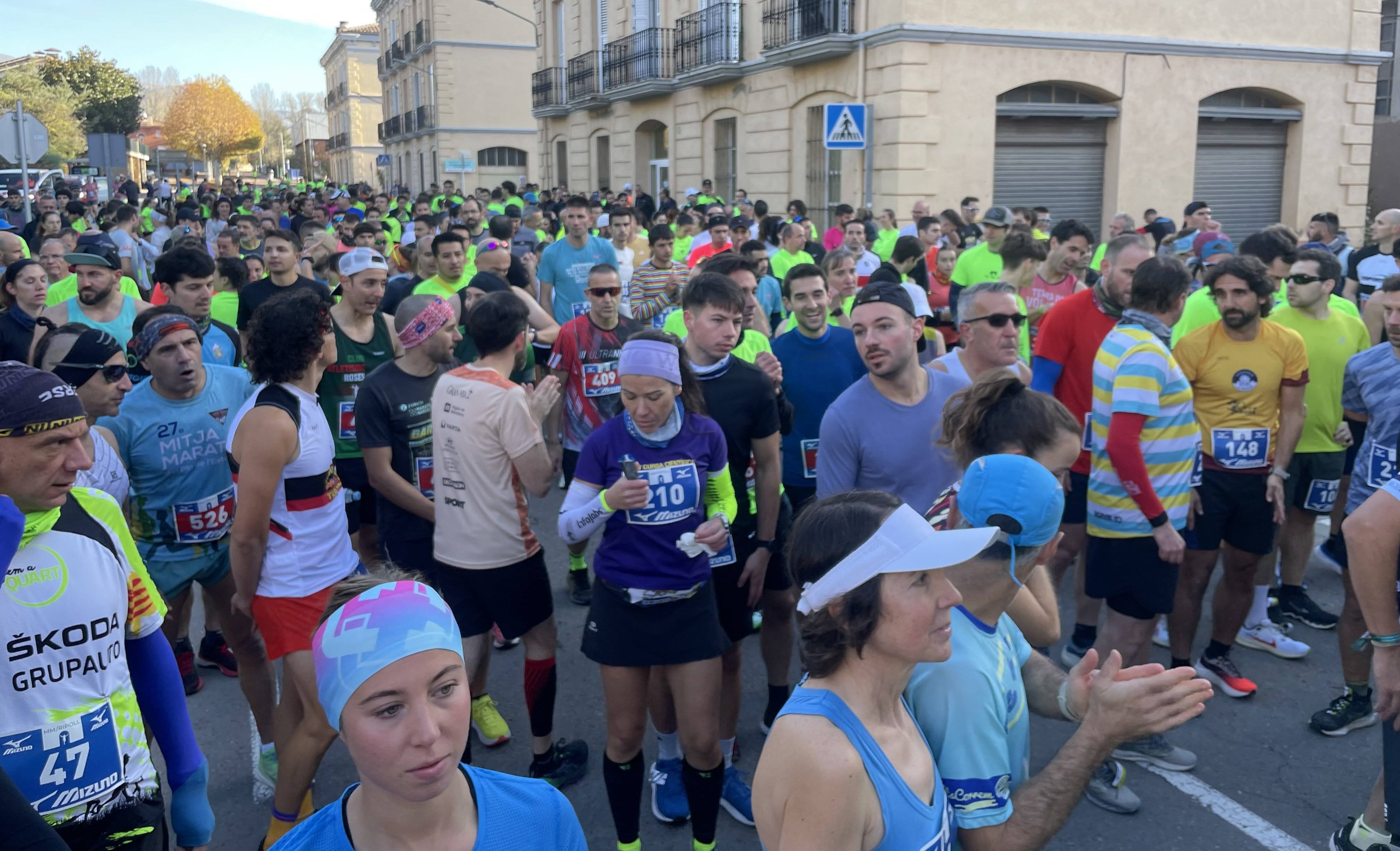 La Mitja Marató de Ripoll just abans de començar