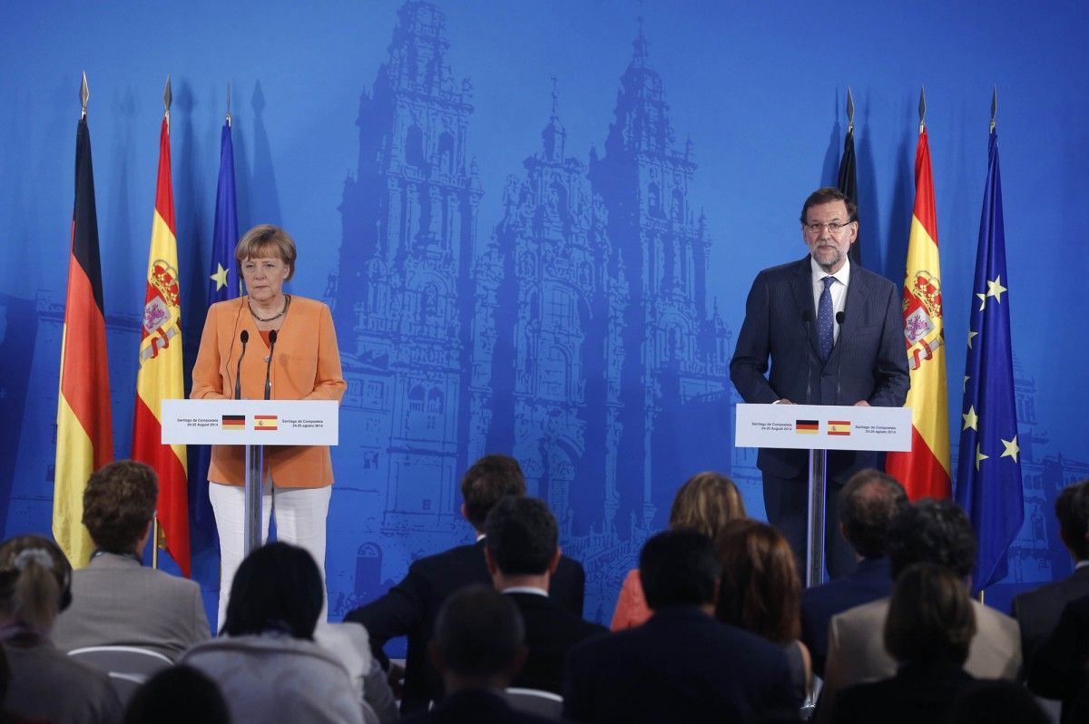 Merkel i Rajoy, en una imatge d'arxiu