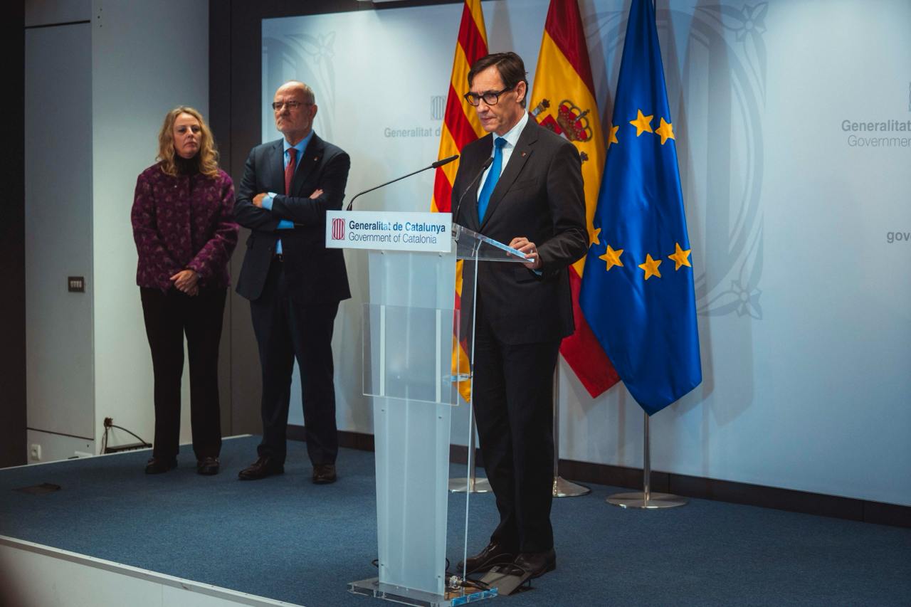 Salvador Illa, en la recepció a la delegació de la Generalitat a Brusel·les