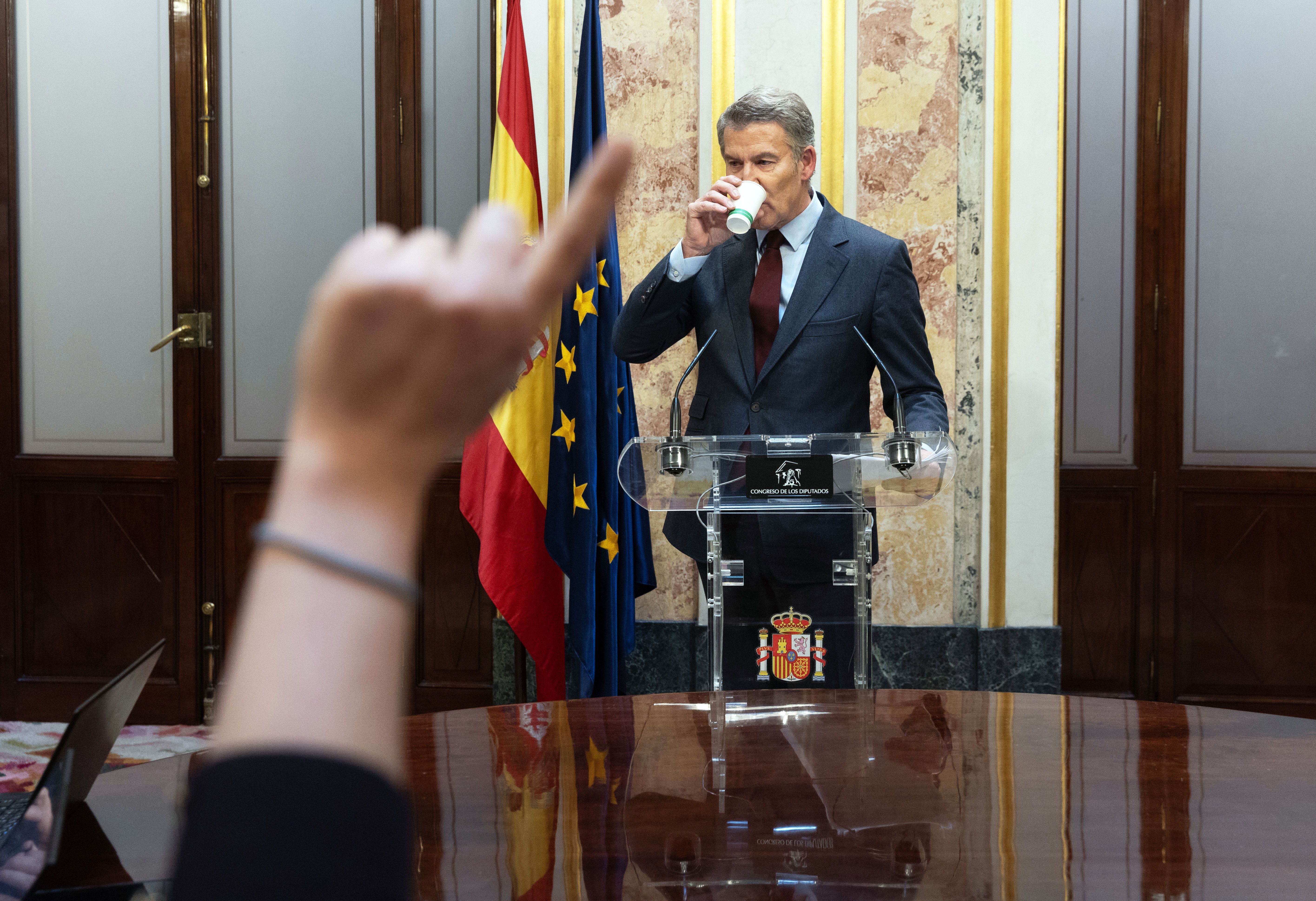 Alberto Núñez Feijóo, en una compareixença al Congrés.