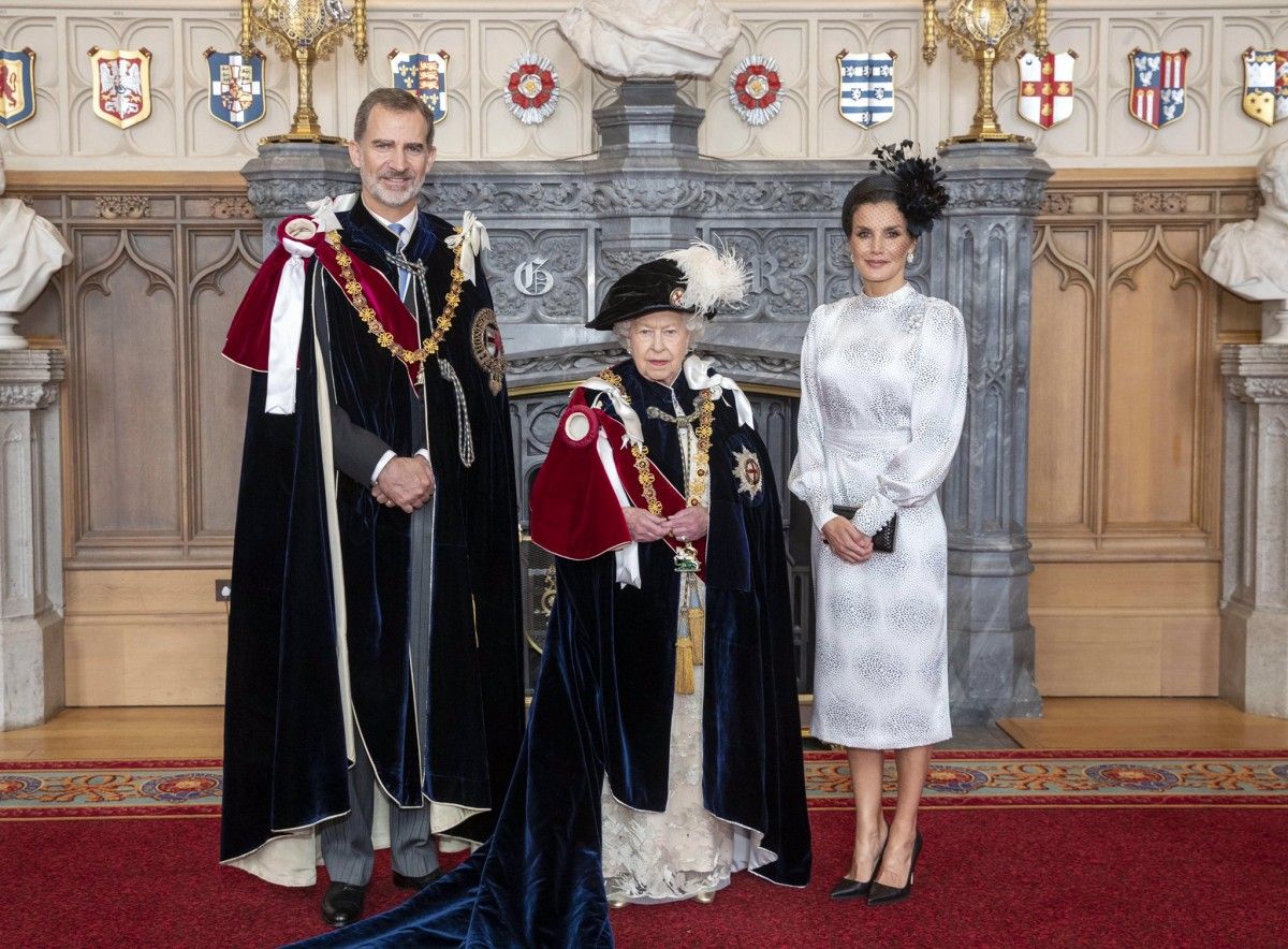 Felip VI, Letizia i la reina de la Gran Bretanya