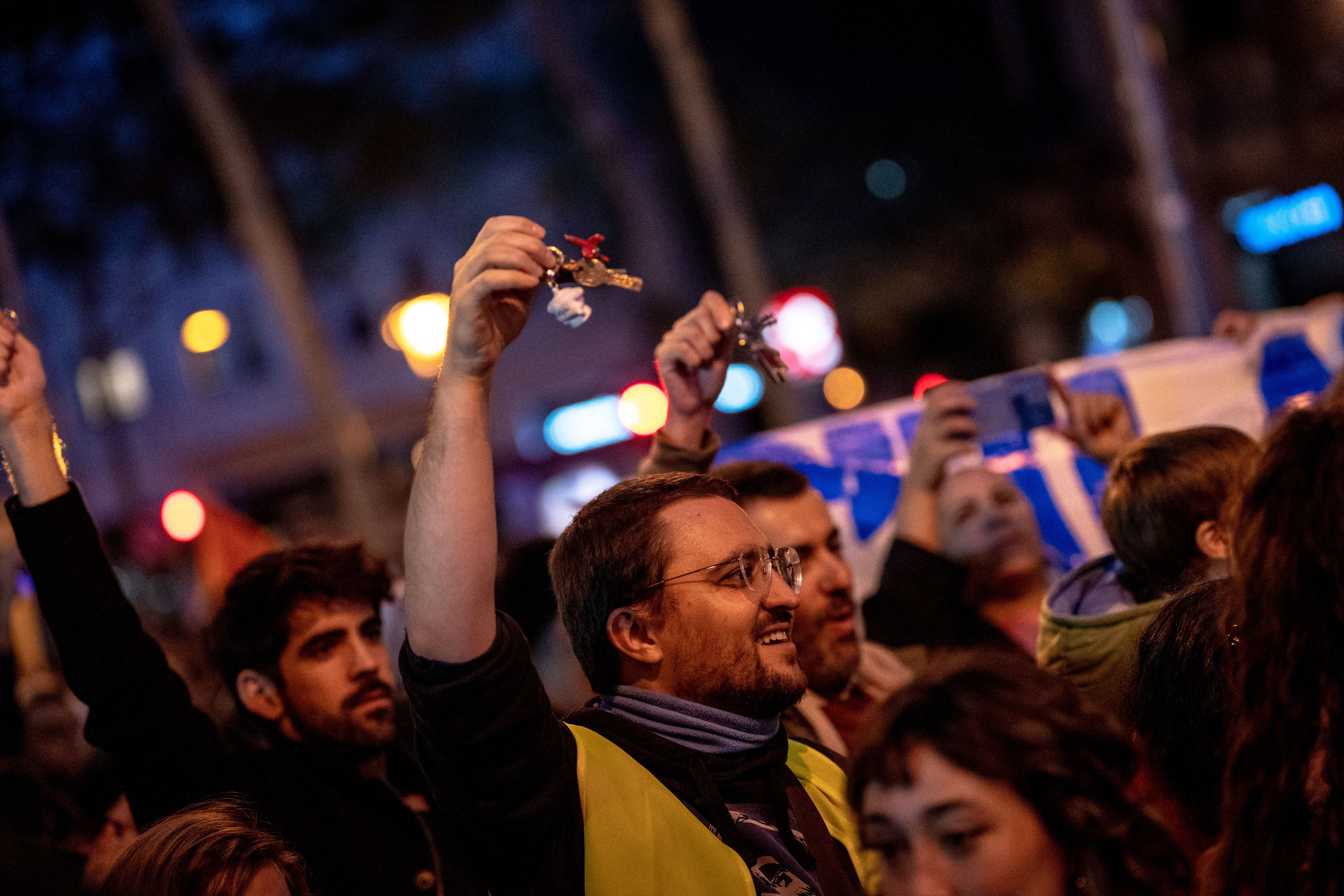 La protesta pel preu dels lloguers, el dissabte passat, a Barcelona