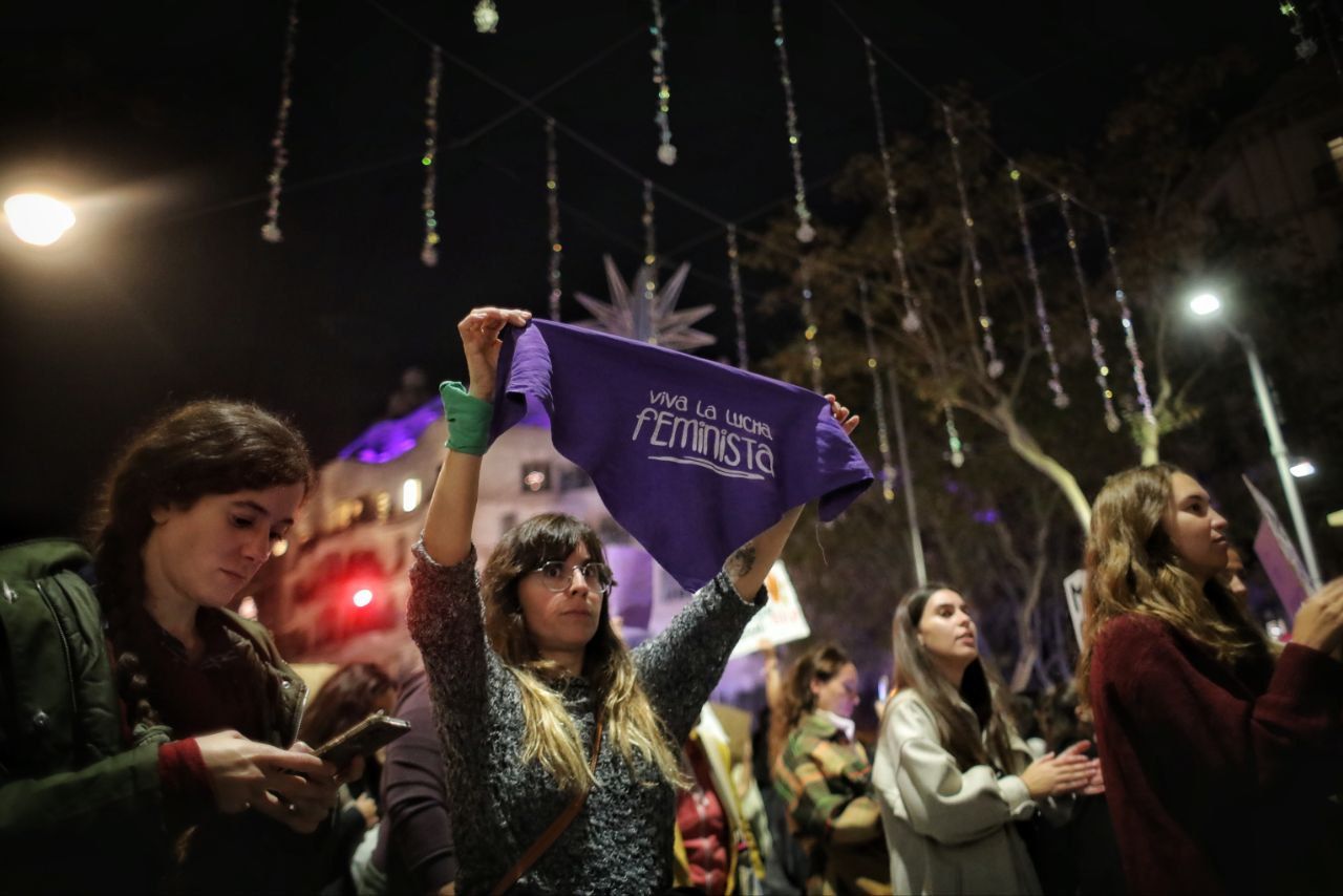 Manifestació del 25-N al centre de Barcelona.