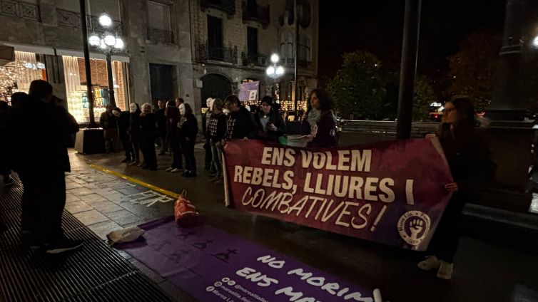 Manifestació del 25-N a Lleida. Foto: Oriol Almacellas