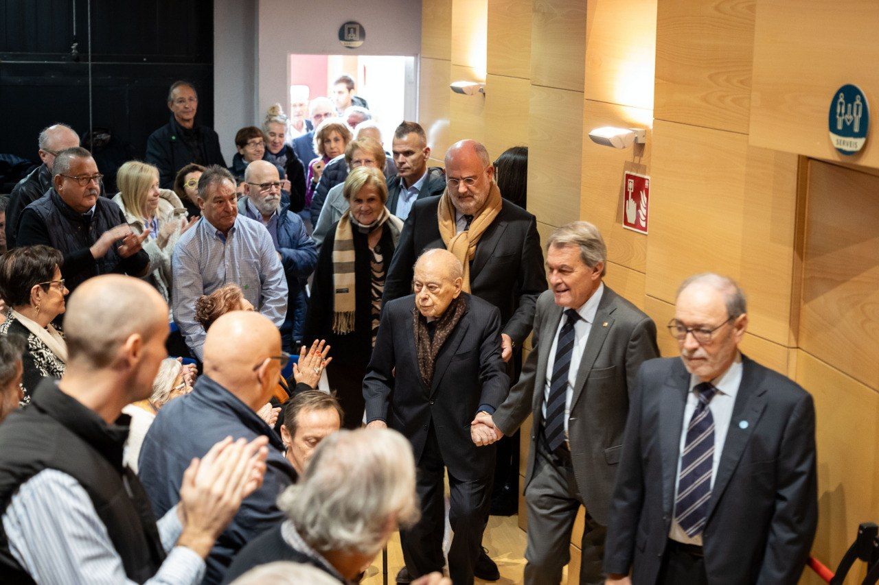 Jordi Pujol, en l'entrada a l'homenatge d'aquest divendres a Castellterçol.