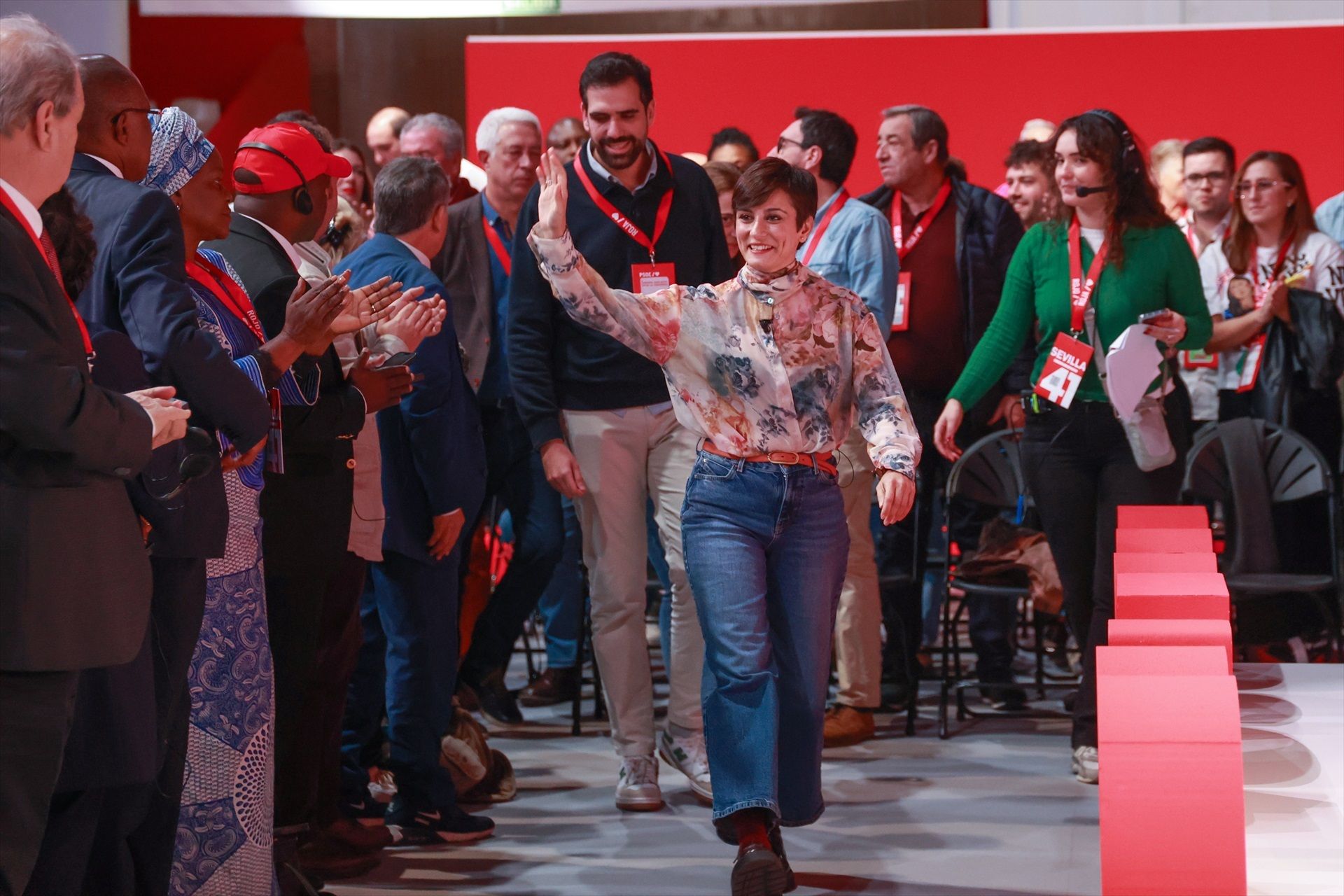 La ministra d'Habitatge, Isabel Rodríguez, aquest divendres al congrés del PSOE