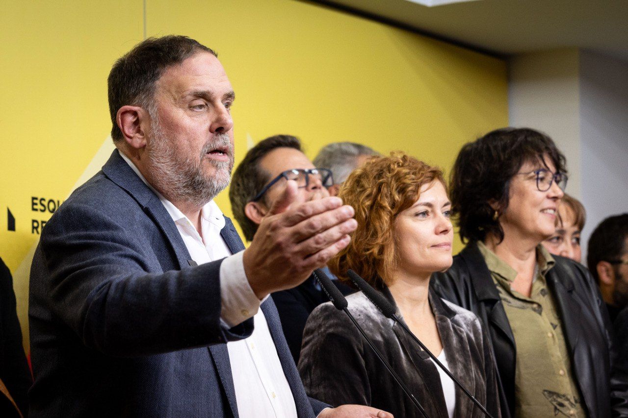 Oriol Junqueras i Elisenda Alamany, aquest dissabte.