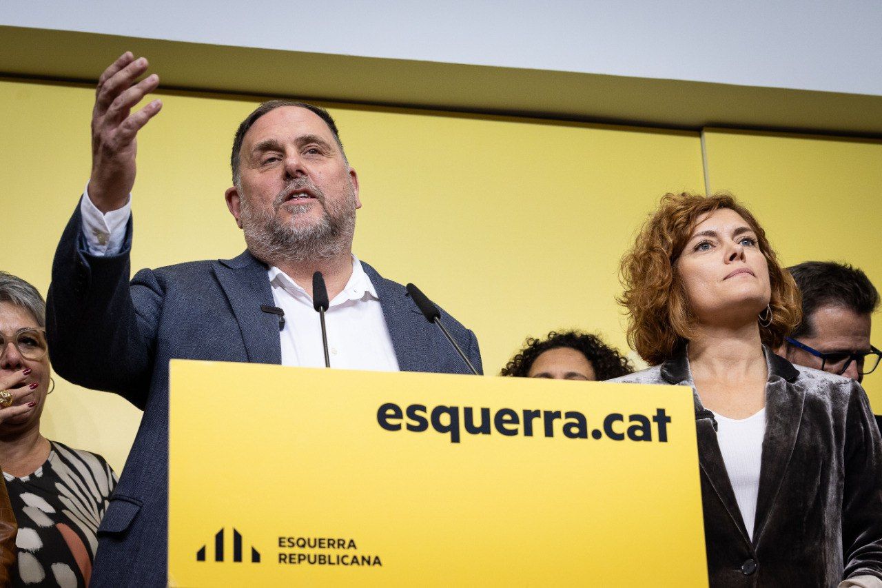 Oriol Junqueras, dissabte després de la votació.