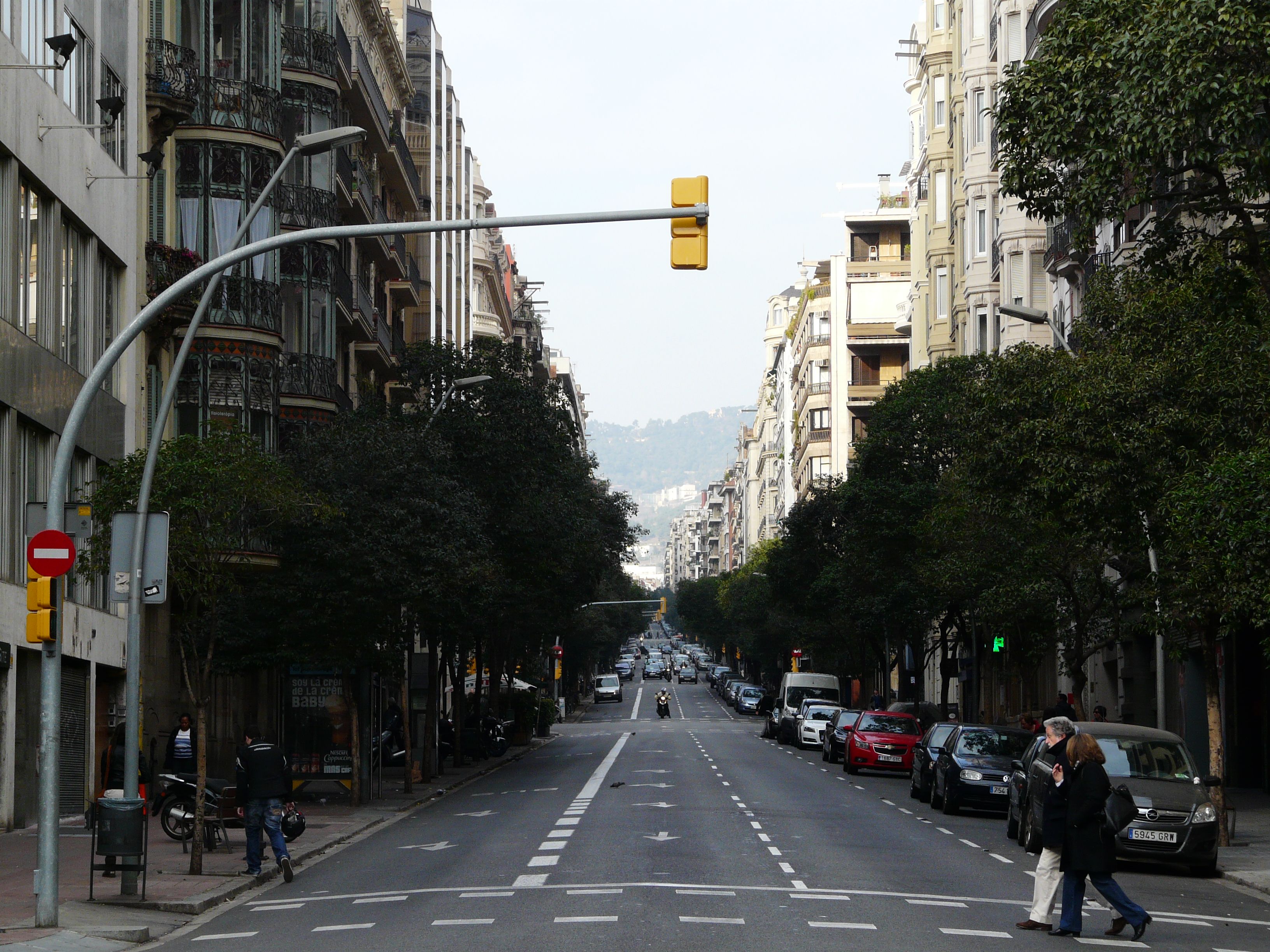 El carrer Muntaner de Barcelona, en una imatge d'arxiu