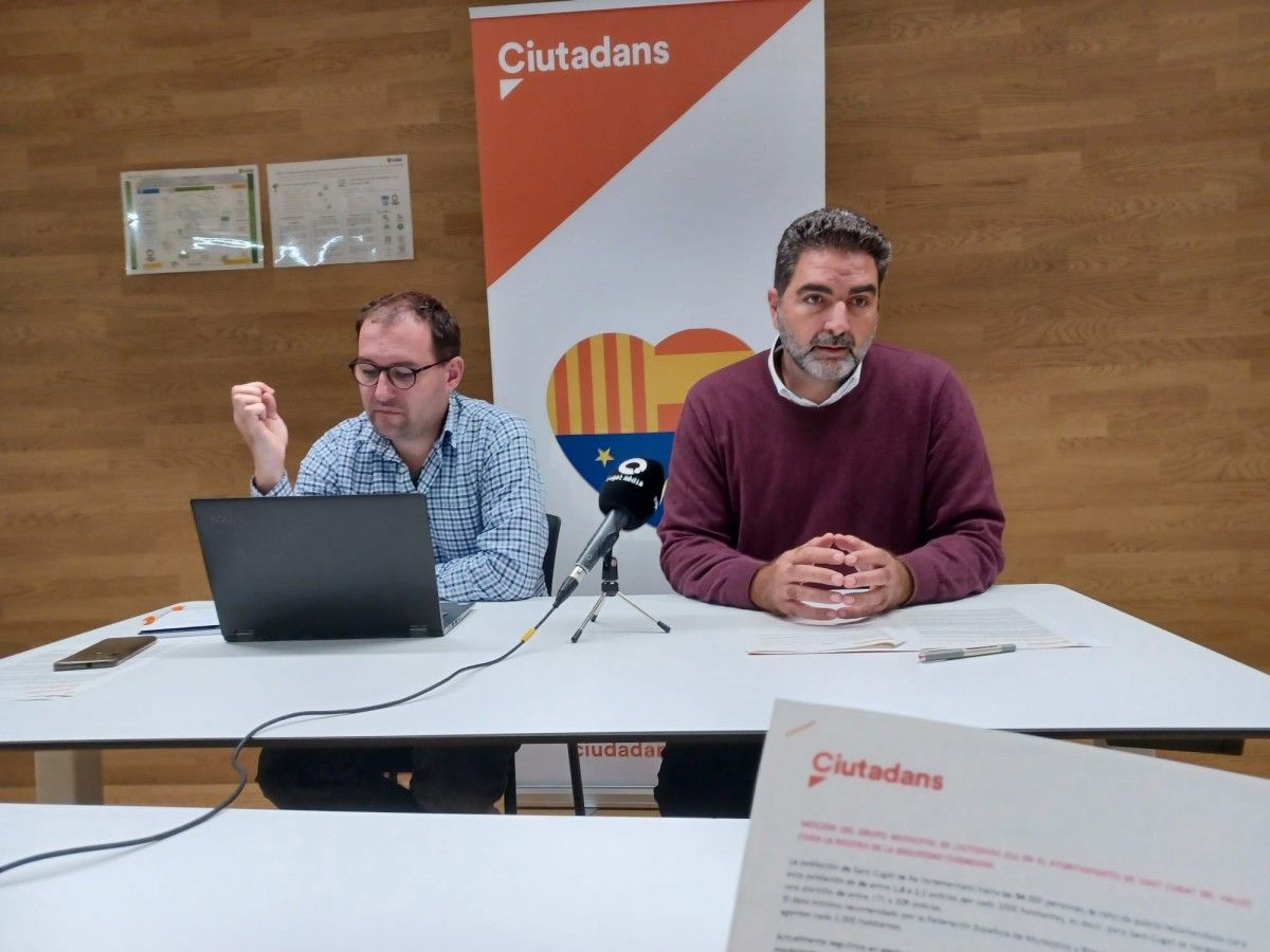 Blázquez i Ciprian, a la roda de premsa de Cs Sant Cugat