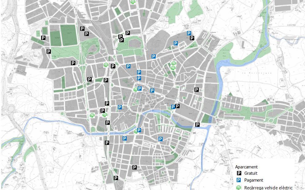 mapa aparcaments mercat medieval vic 2024 ajuntament nacio osona