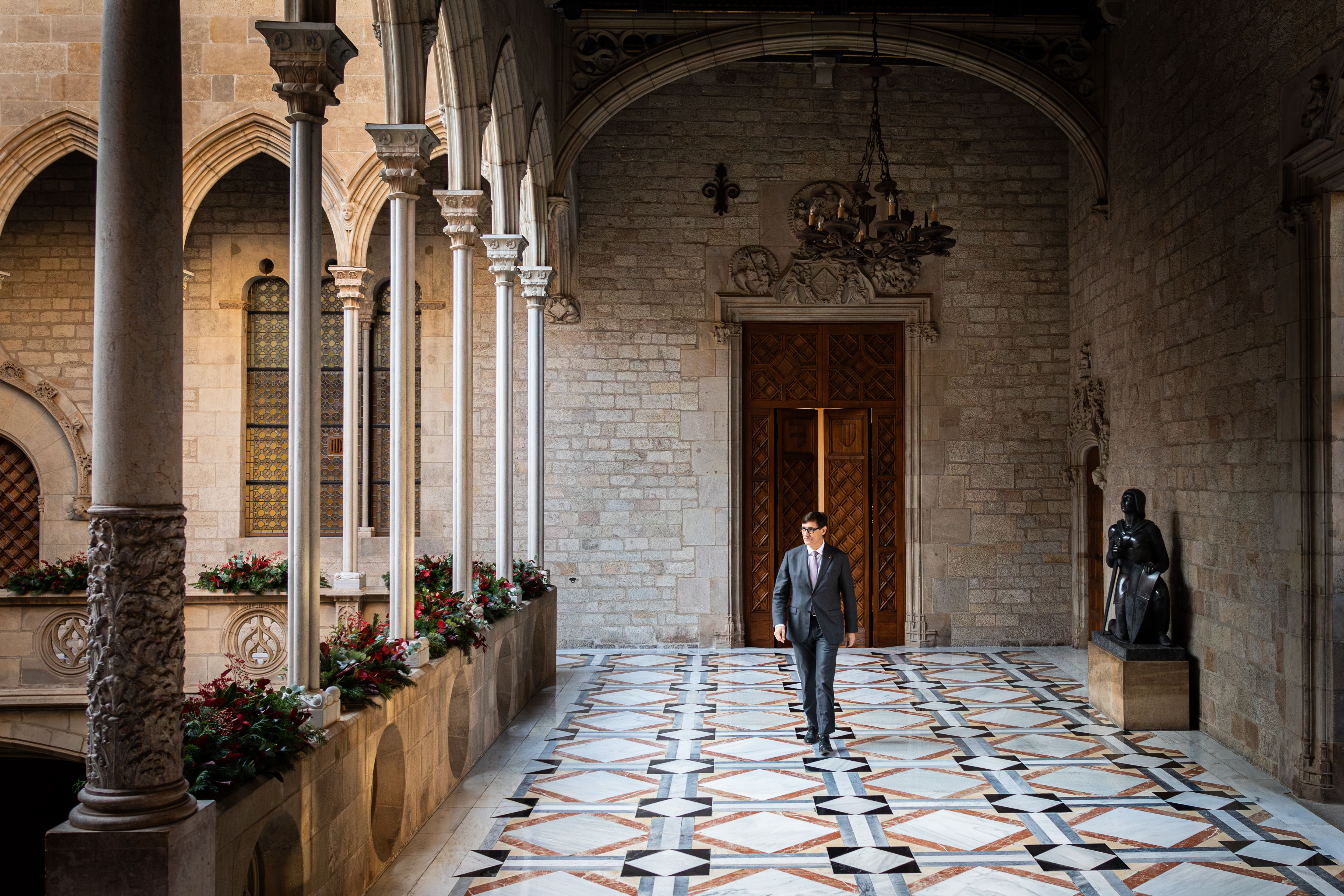 Salvador Illa, aquest dimecres al Palau de la Generalitat.