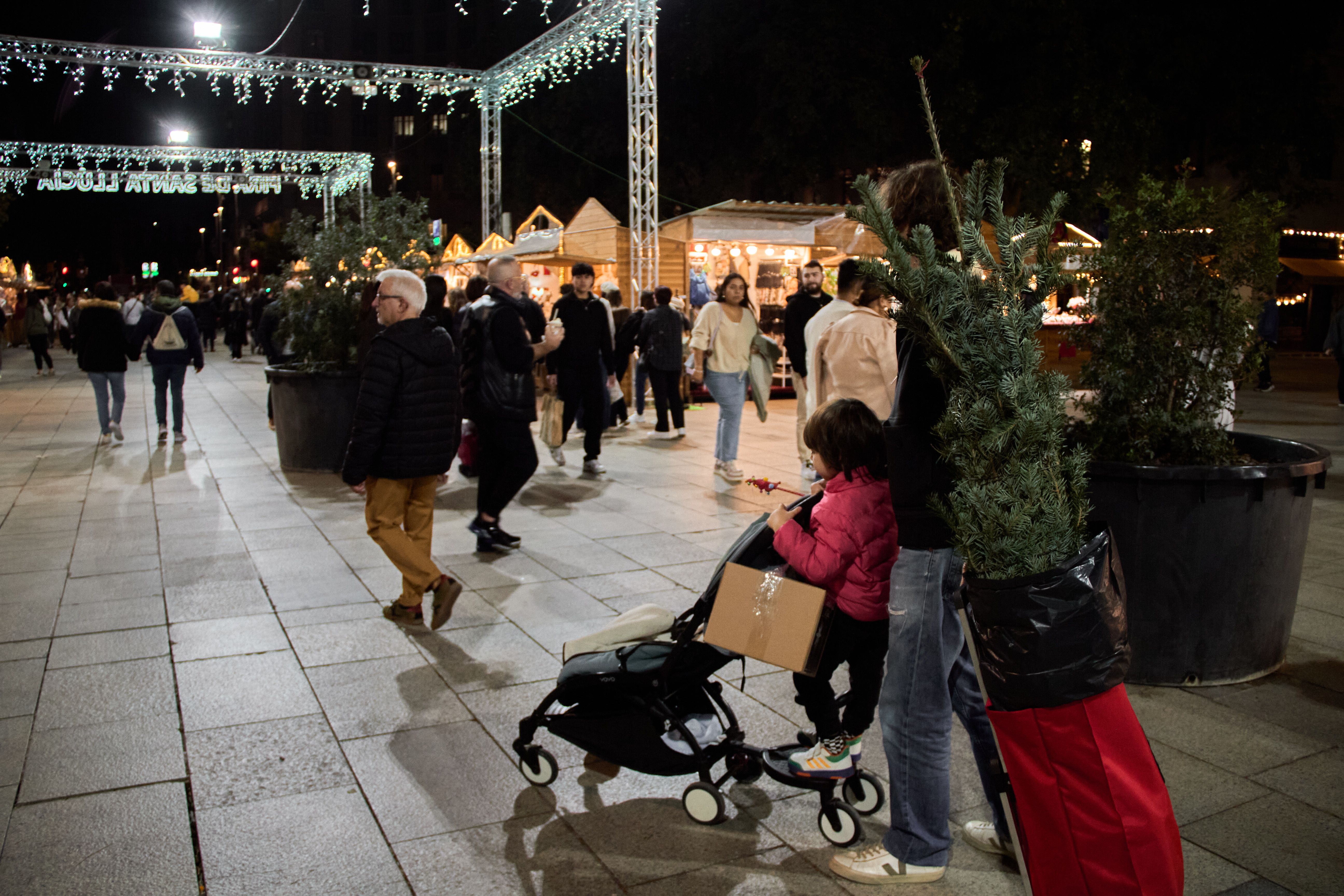 Arbre de nadal comprat, al sac, i ben lligat