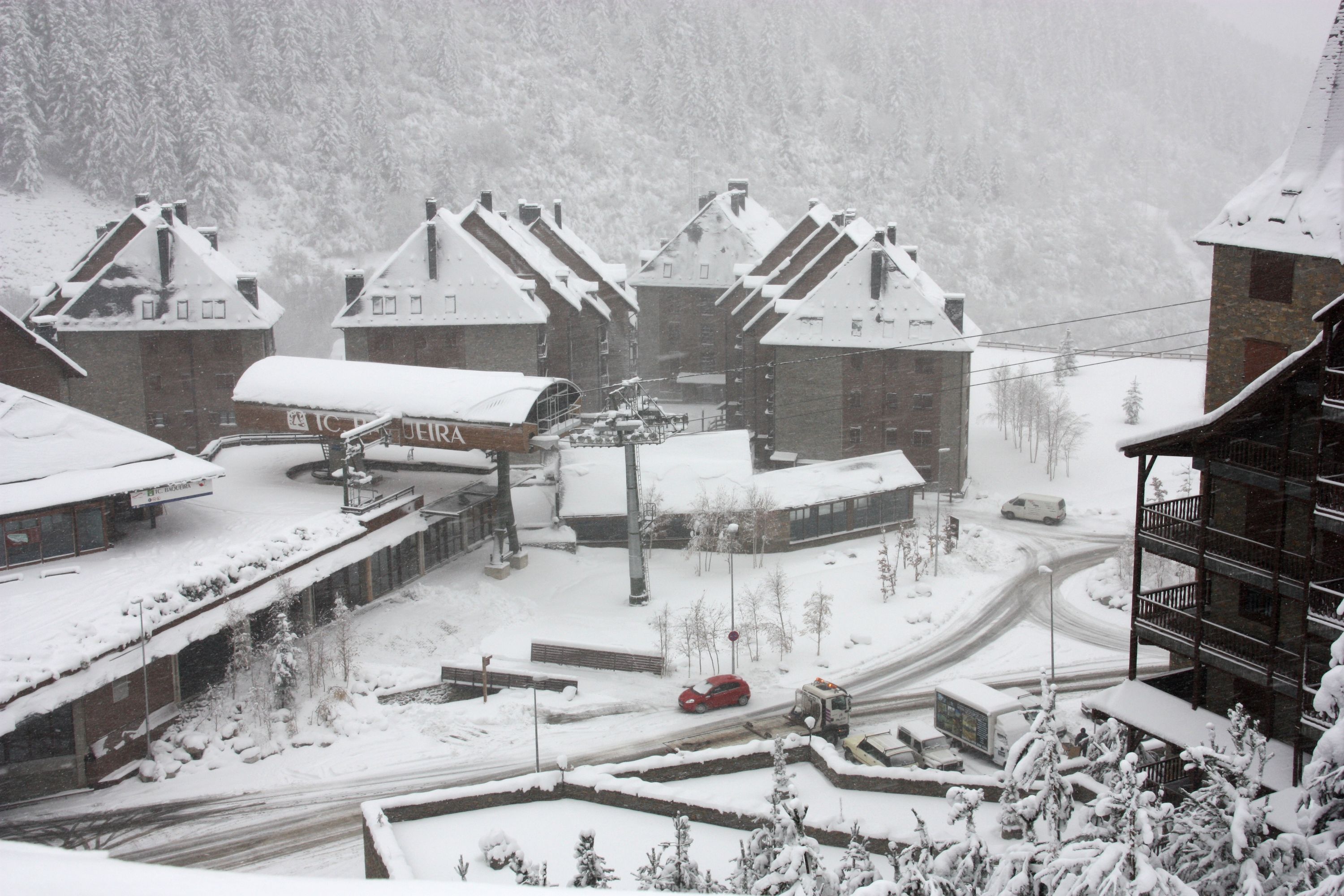 Neu a Baqueira, a la Vall d'Aran