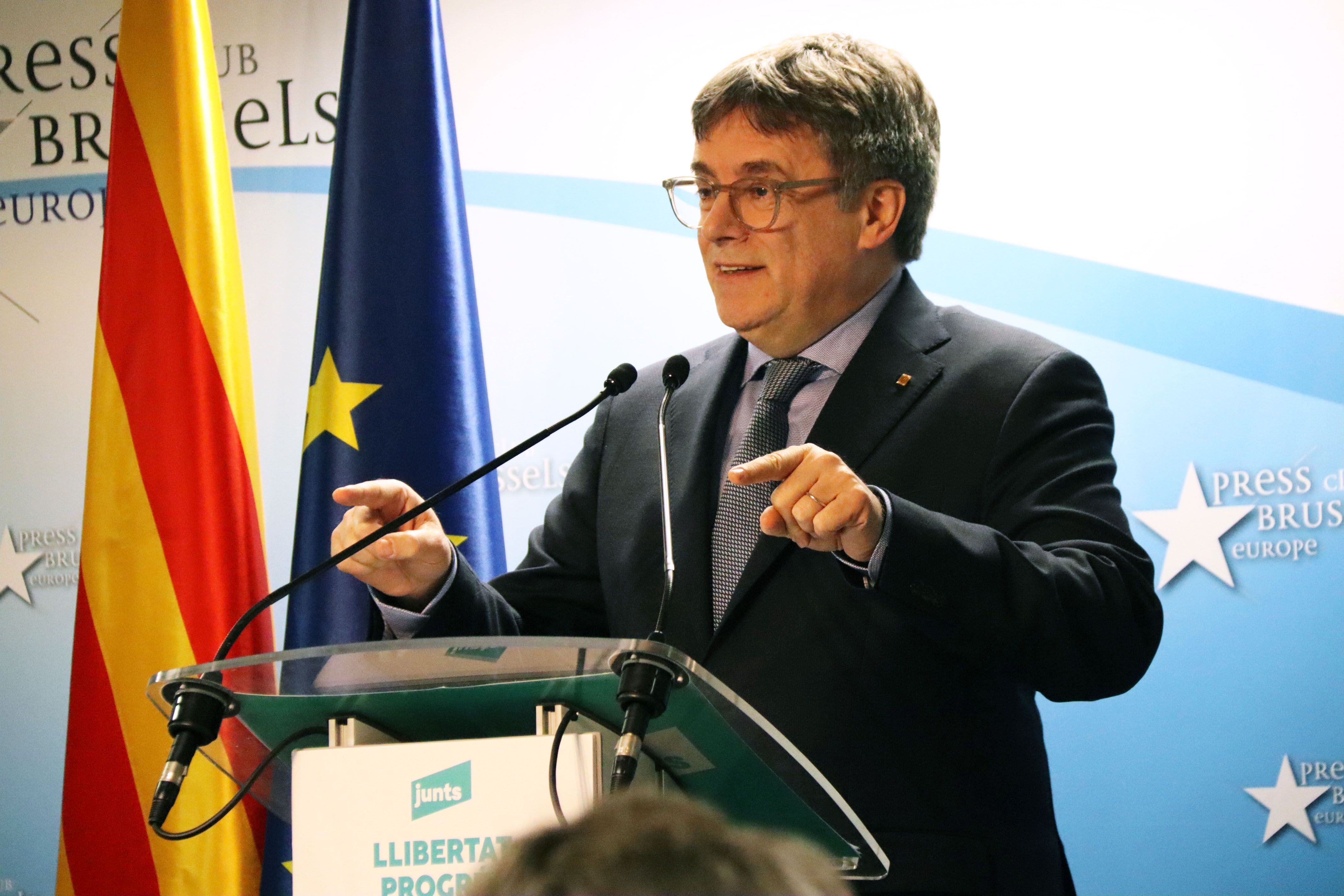 Carles Puigdemont, aquest dilluns a Brussel·les.